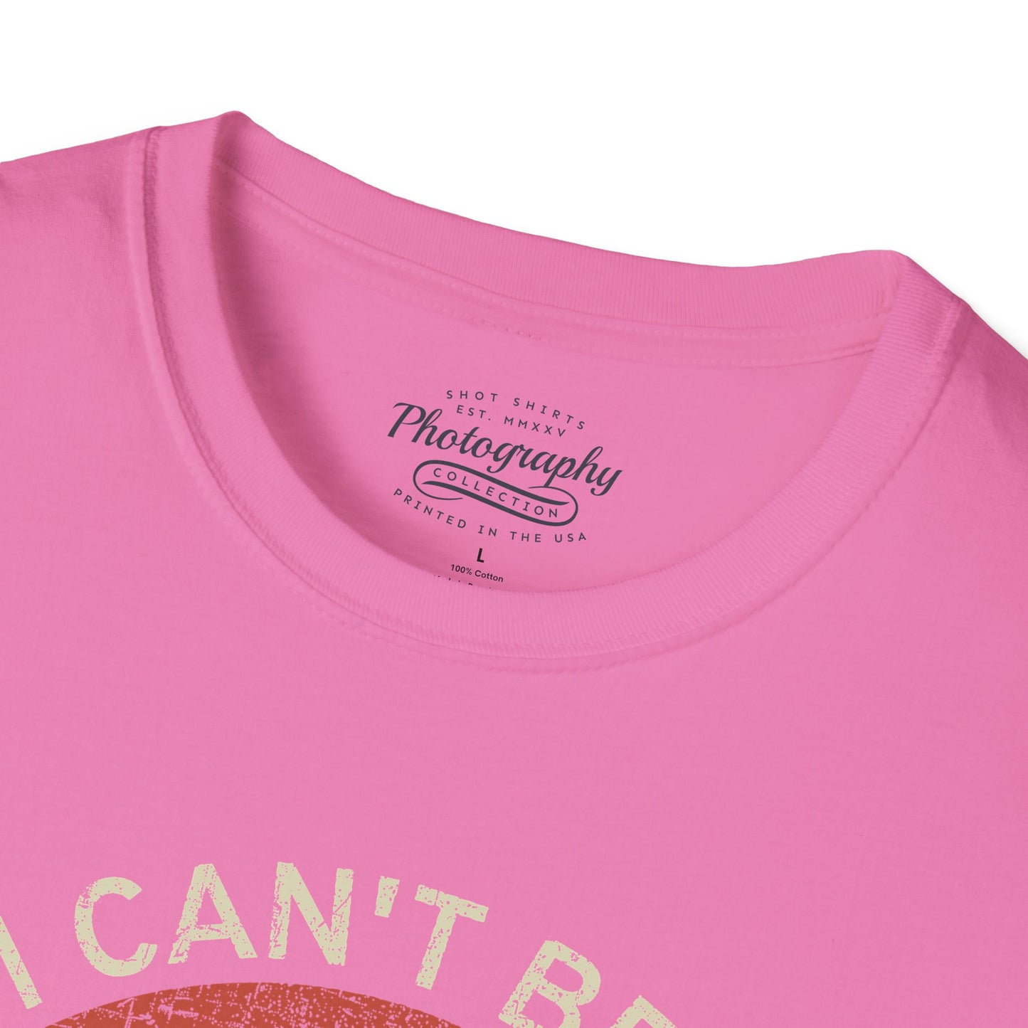 0099. If I Can't Bring My Camera I'm Not Going Retro Sunset Photo Camera Unisex T-Shirt