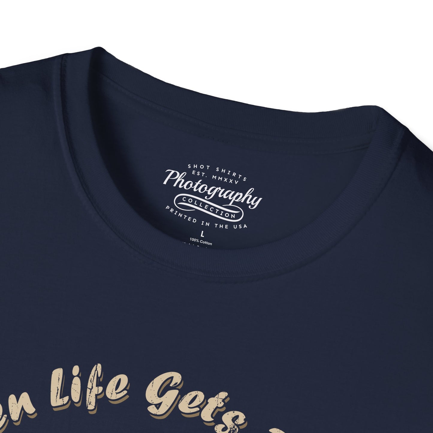 0063. When Life Gets Blurry Adjust Your Focus Retro Photo Camera Unisex T-Shirt