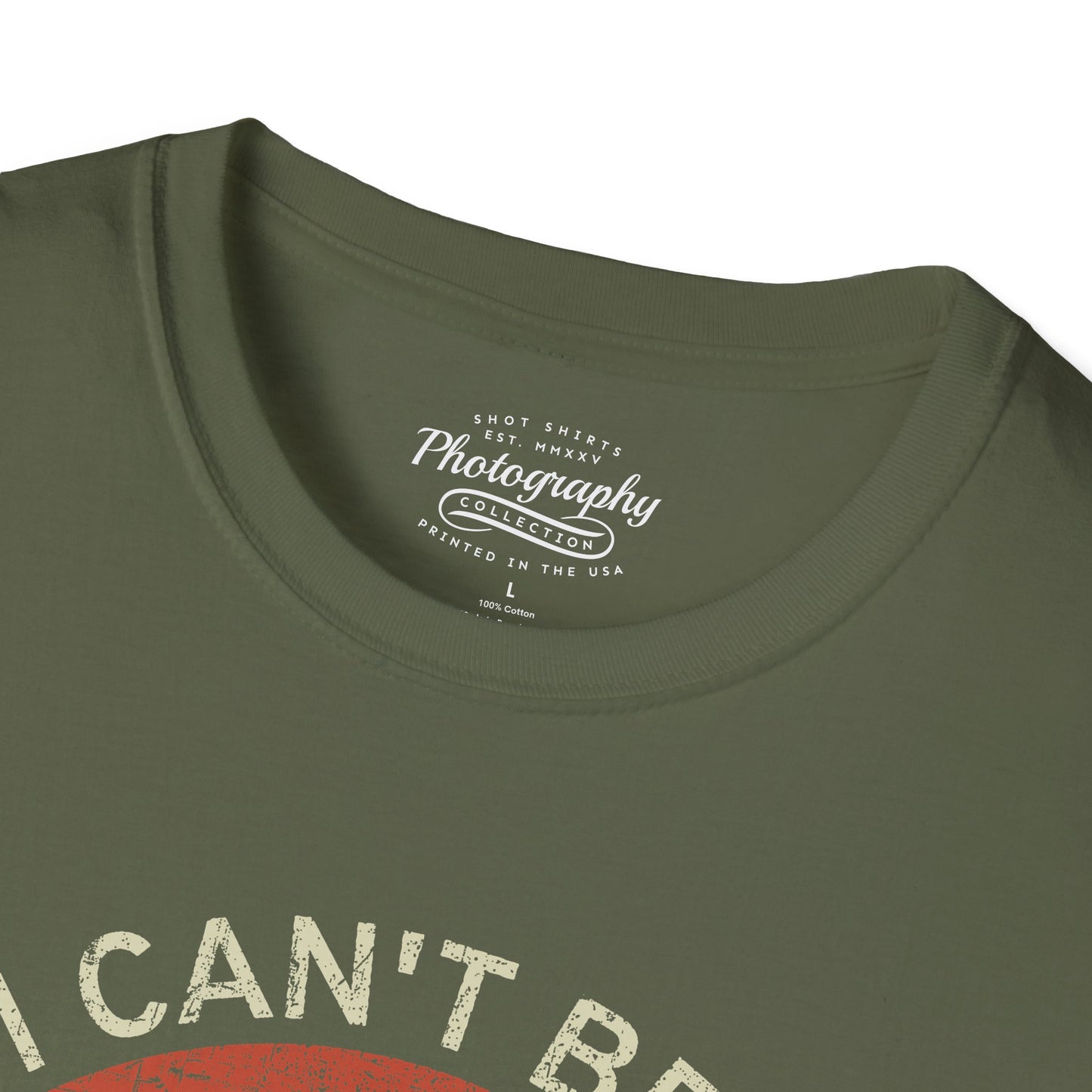 0099. If I Can't Bring My Camera I'm Not Going Retro Sunset Photo Camera Unisex T-Shirt