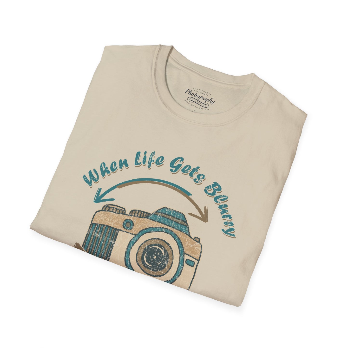0063. When Life Gets Blurry Adjust Your Focus Retro Photo Camera Unisex T-Shirt