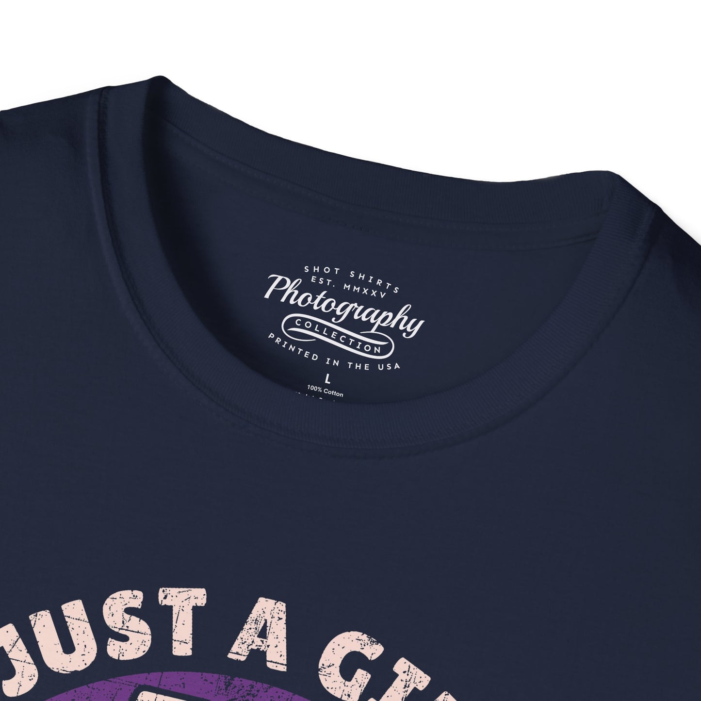 0097. Just A Girl Who Loves Photography Retro Sunset Unisex T-Shirt