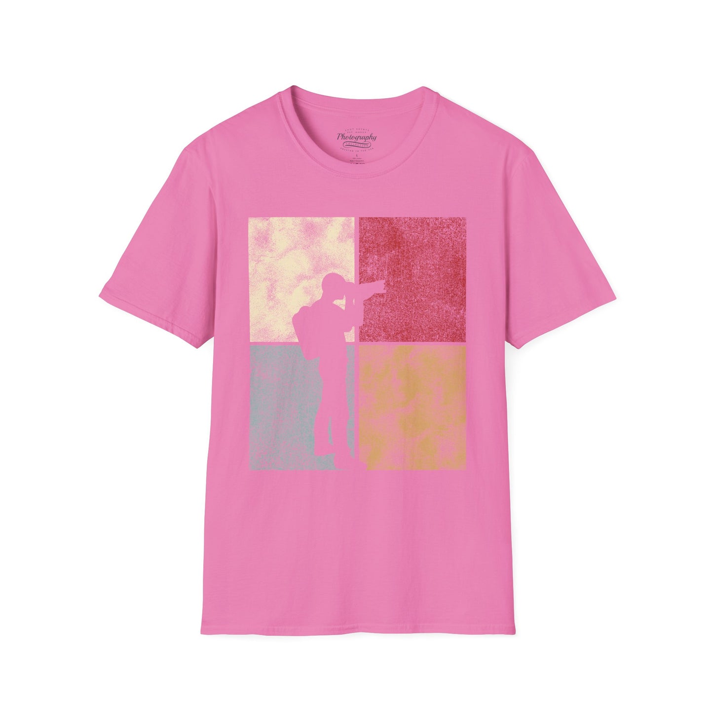 0025. Colored Silhouette Of A Photographer Unisex T-Shirt