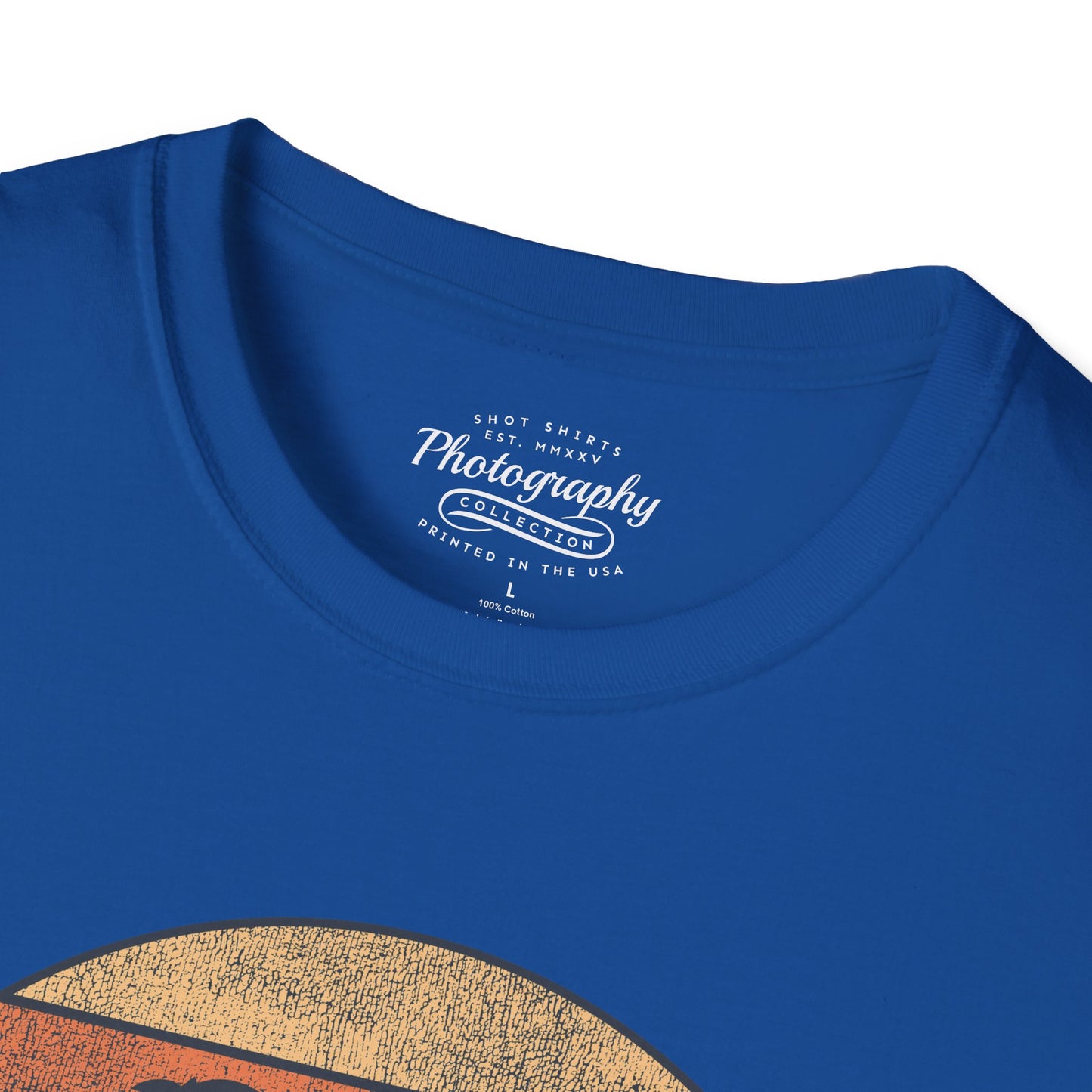 0035. Retro Sunset Silhouette Of A Photographer Unisex T-Shirt