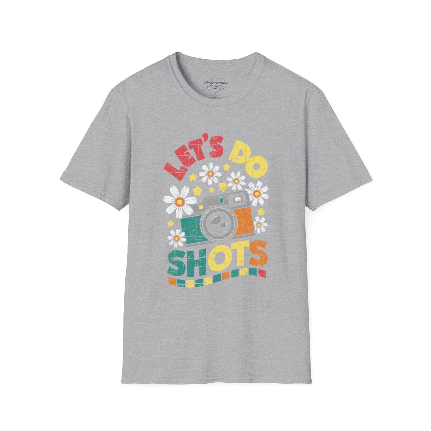 0100. Let's Do Shots Flowers Photo Camera Unisex T-Shirt