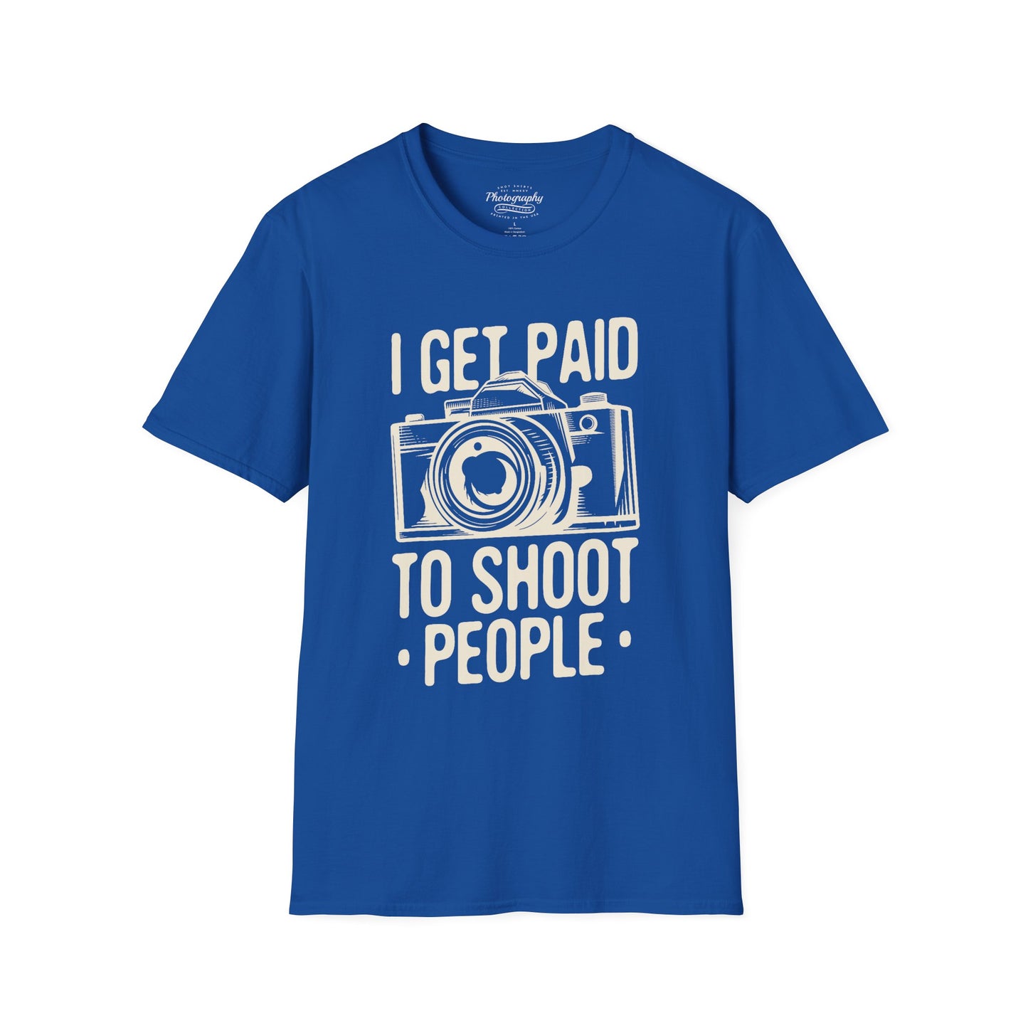 0085. I Get Paid To Shoot People Grunge Photo Camera Unisex T-Shirt