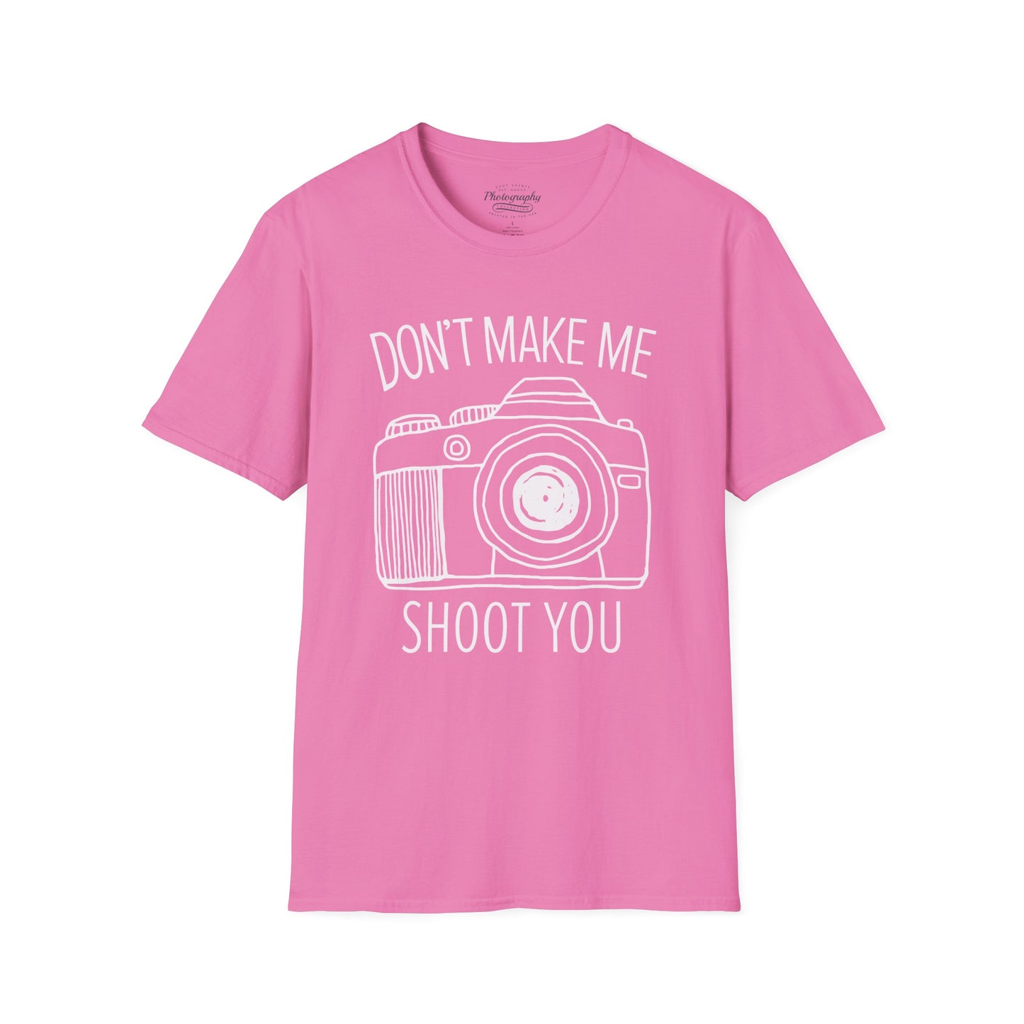 0046. Don't Make Me Shoot You Comic Drawn Photo Camera Unisex T-Shirt