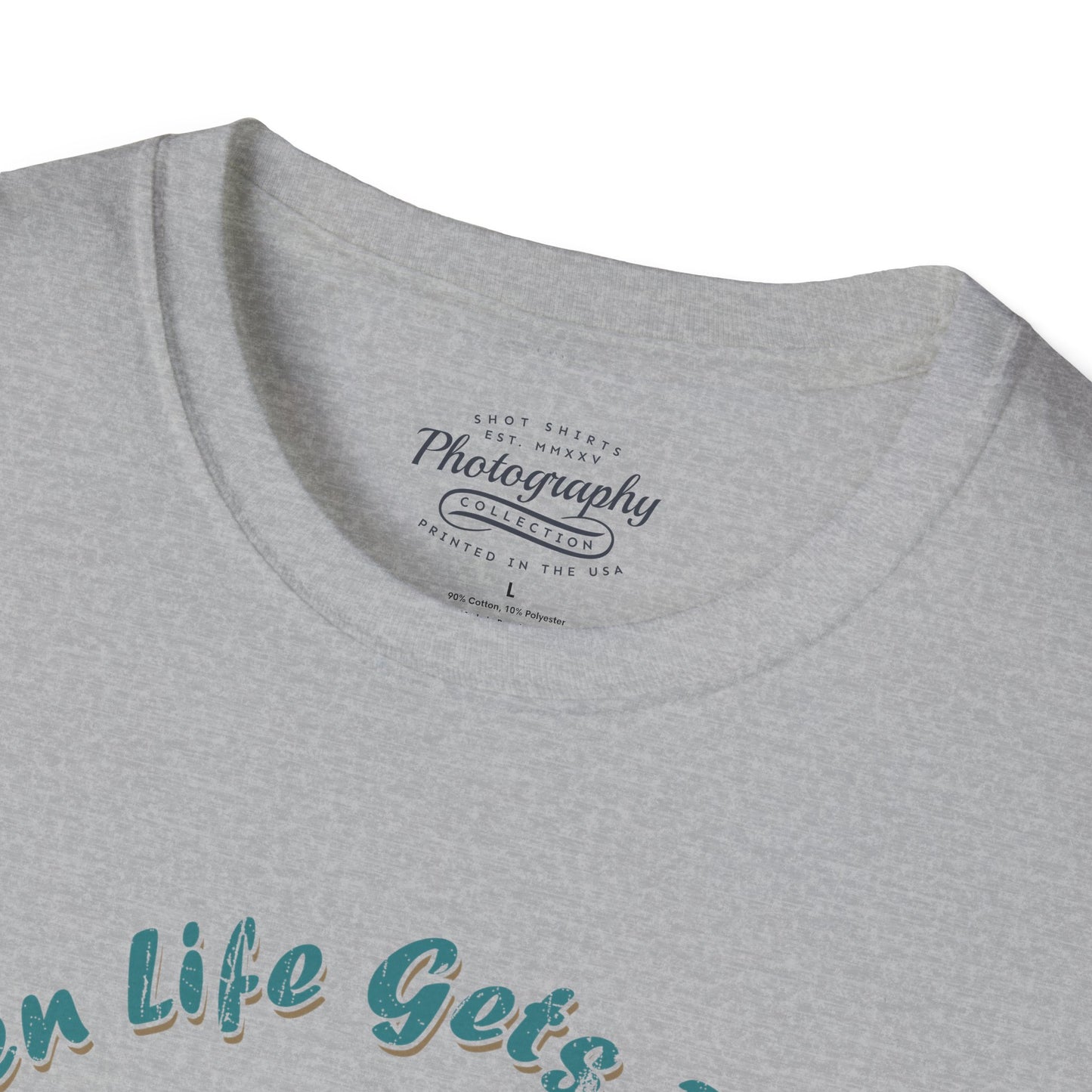 0063. When Life Gets Blurry Adjust Your Focus Retro Photo Camera Unisex T-Shirt