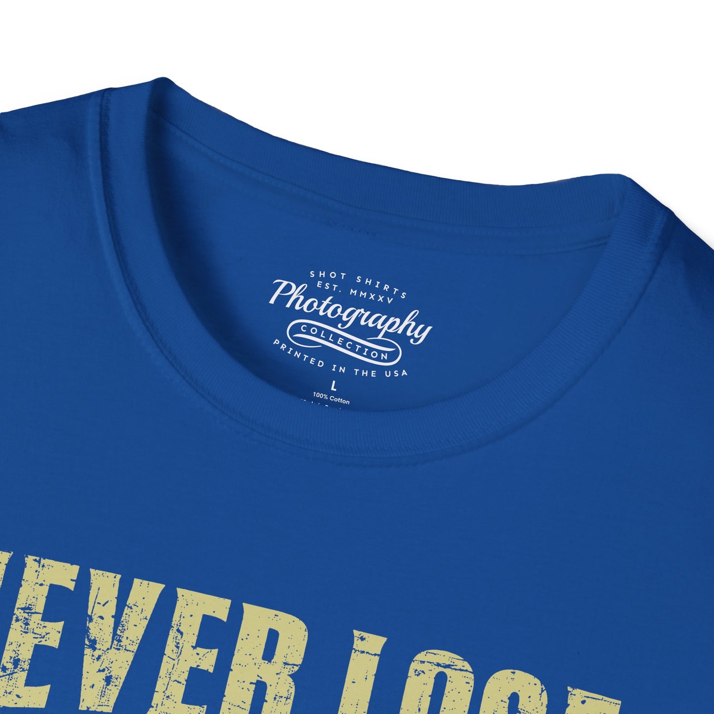 0092. Never Lose Focus Retro Sunset Photographer Silhouette Unisex T-Shirt
