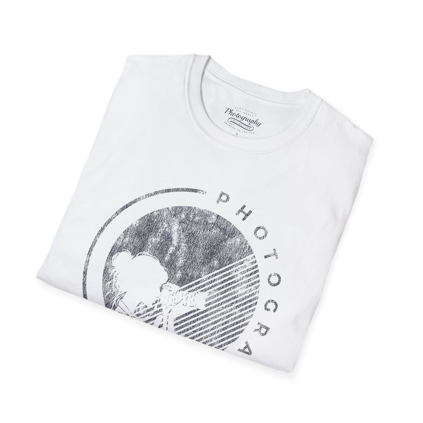 0065. Grunge Girl Photographer Silhouette Unisex T-Shirt