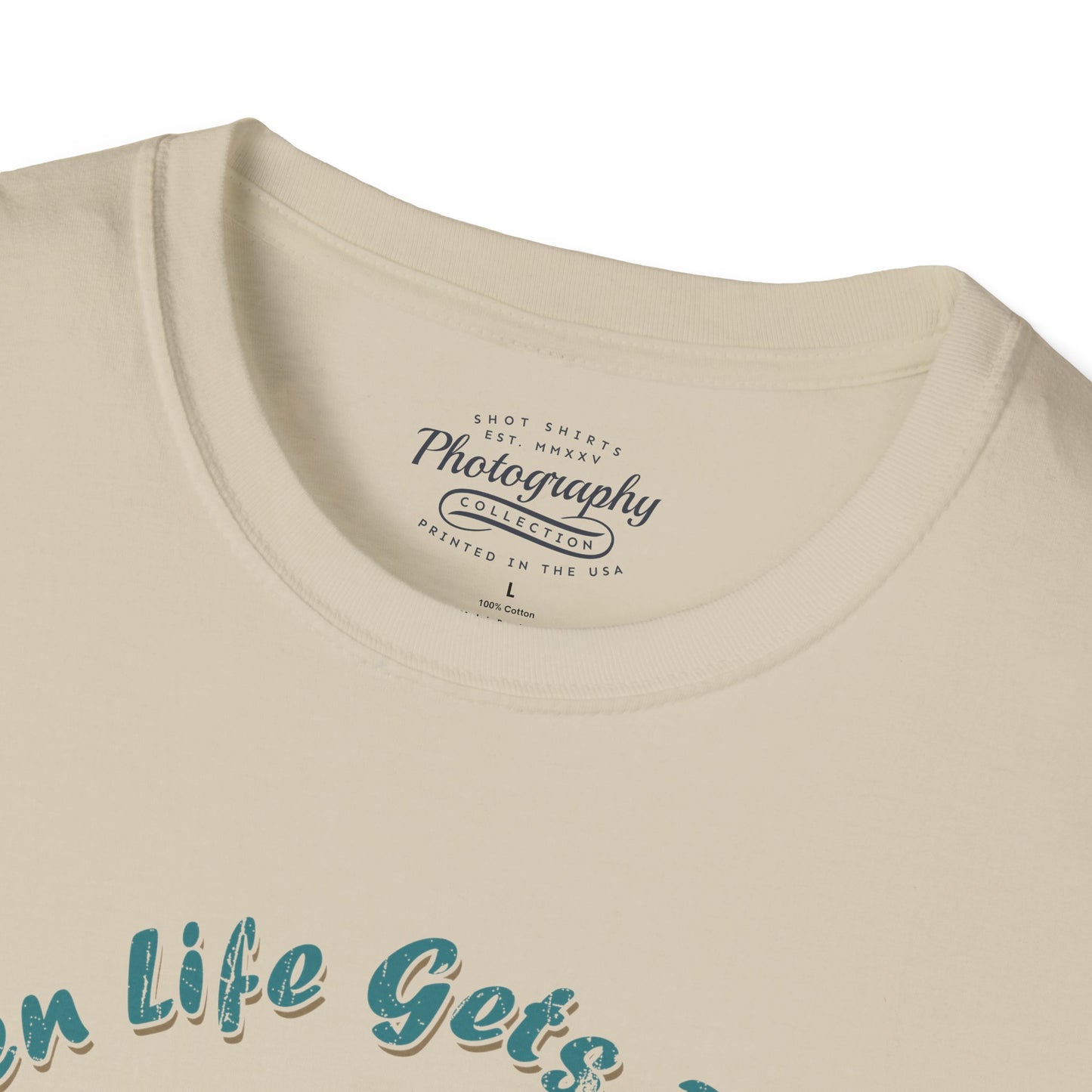 0063. When Life Gets Blurry Adjust Your Focus Retro Photo Camera Unisex T-Shirt
