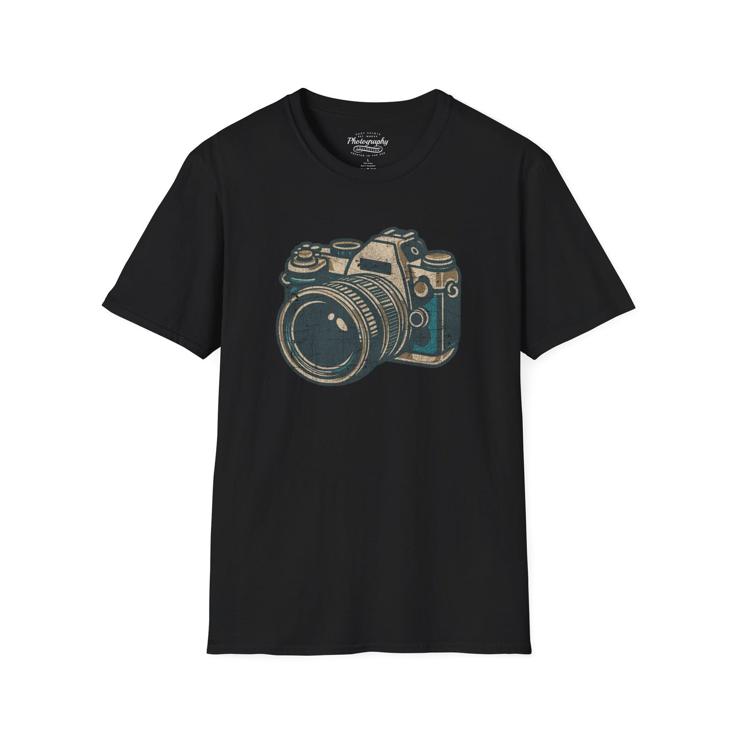 0064. Grunge Classic Photo Camera Unisex T-Shirt