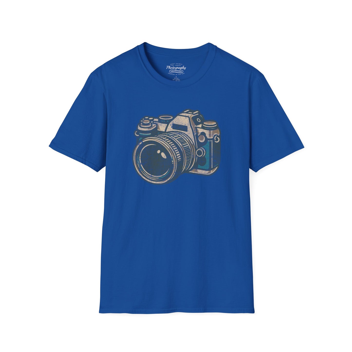 0064. Grunge Classic Photo Camera Unisex T-Shirt