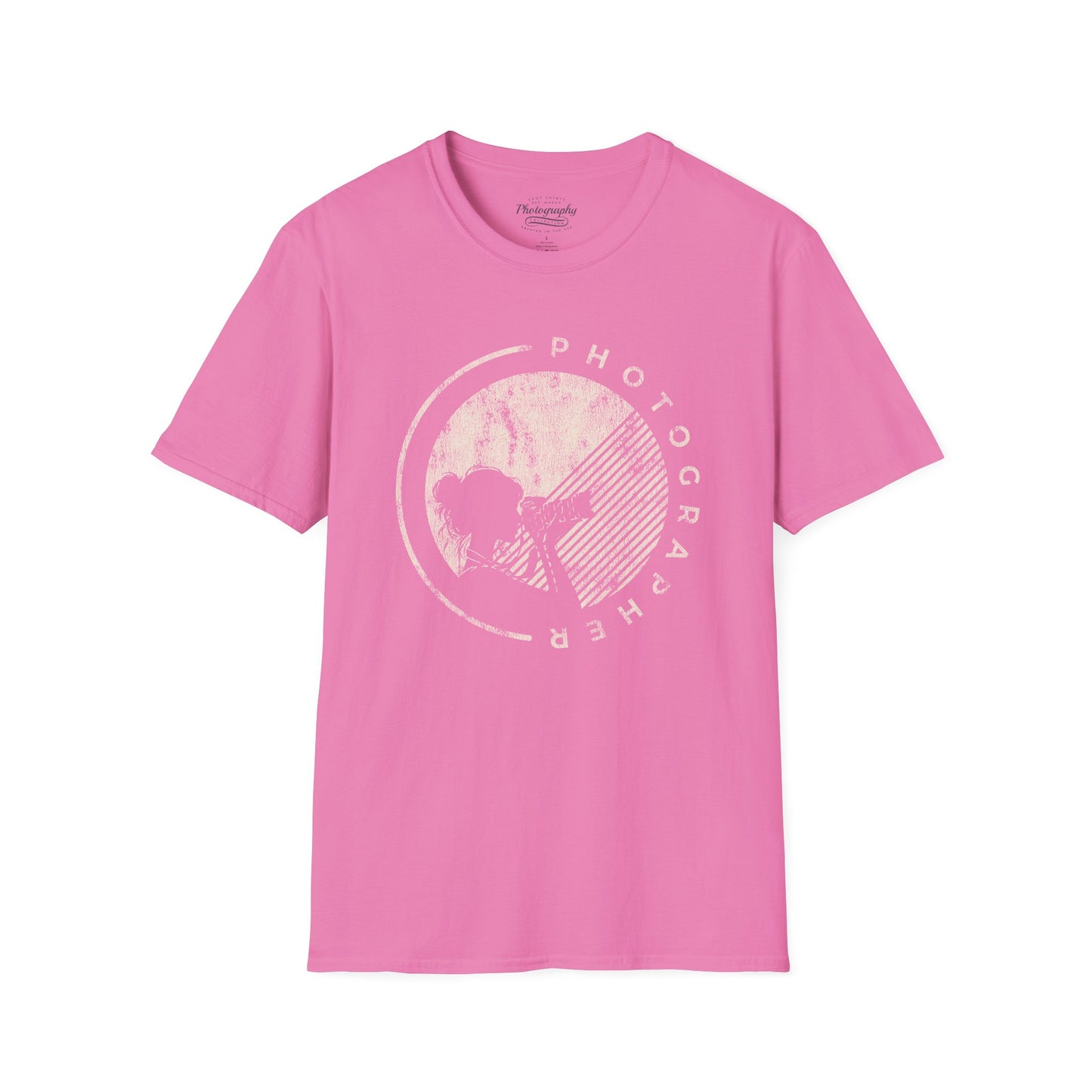 0065. Grunge Girl Photographer Silhouette Unisex T-Shirt
