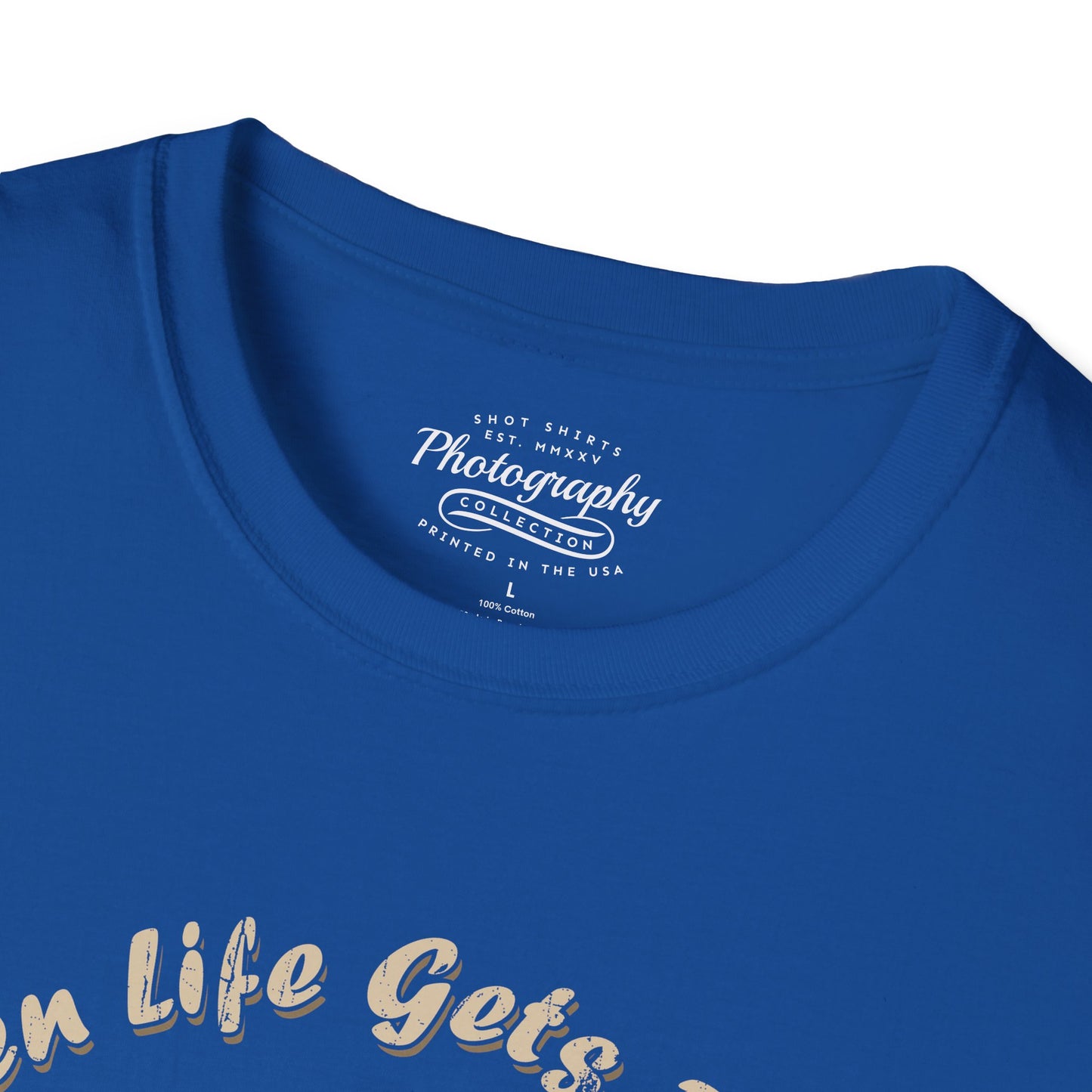 0063. When Life Gets Blurry Adjust Your Focus Retro Photo Camera Unisex T-Shirt