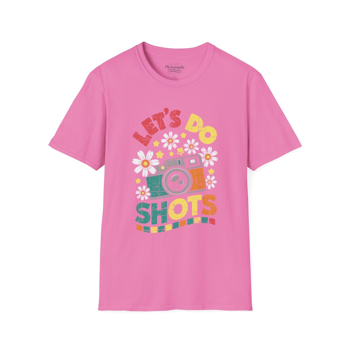 0100. Let's Do Shots Flowers Photo Camera Unisex T-Shirt
