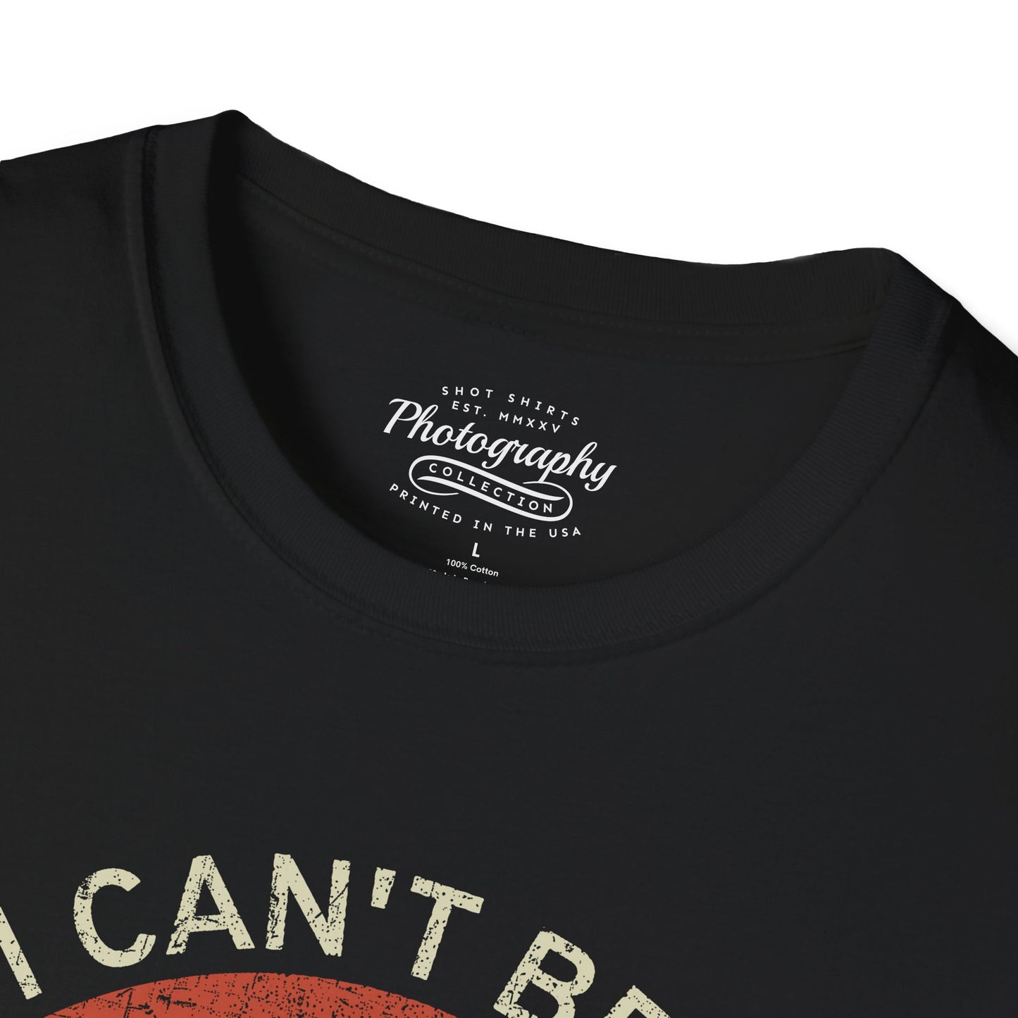 0099. If I Can't Bring My Camera I'm Not Going Retro Sunset Photo Camera Unisex T-Shirt