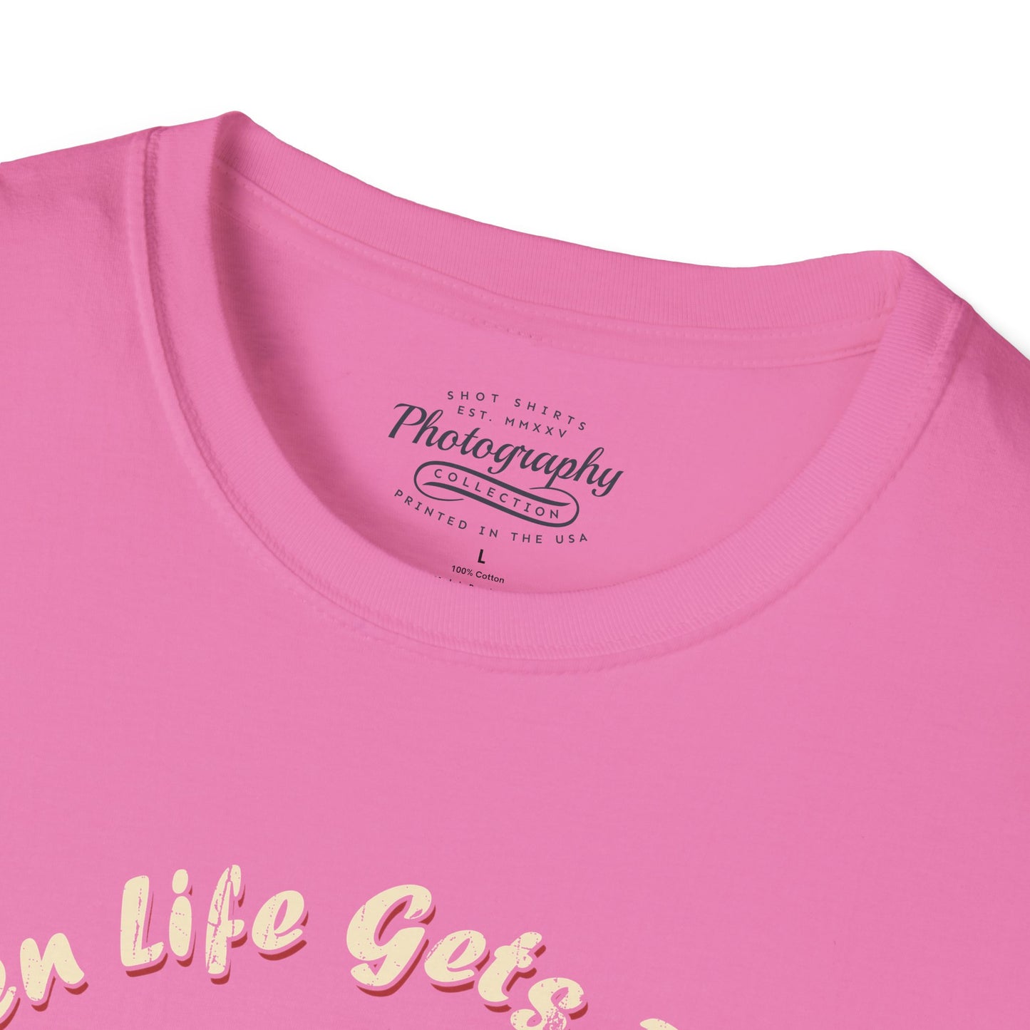 0062. When Life Gets Blurry Adjust Your Focus Retro Photo Camera Unisex T-Shirt