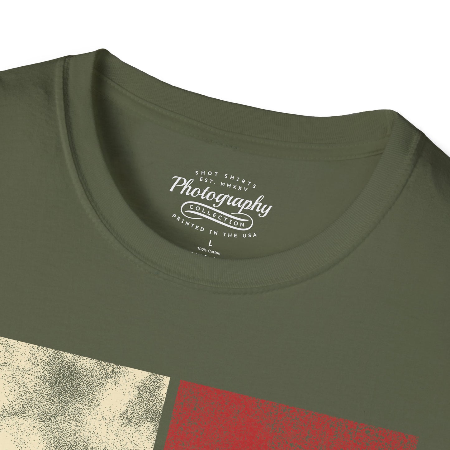 0025. Colored Silhouette Of A Photographer Unisex T-Shirt