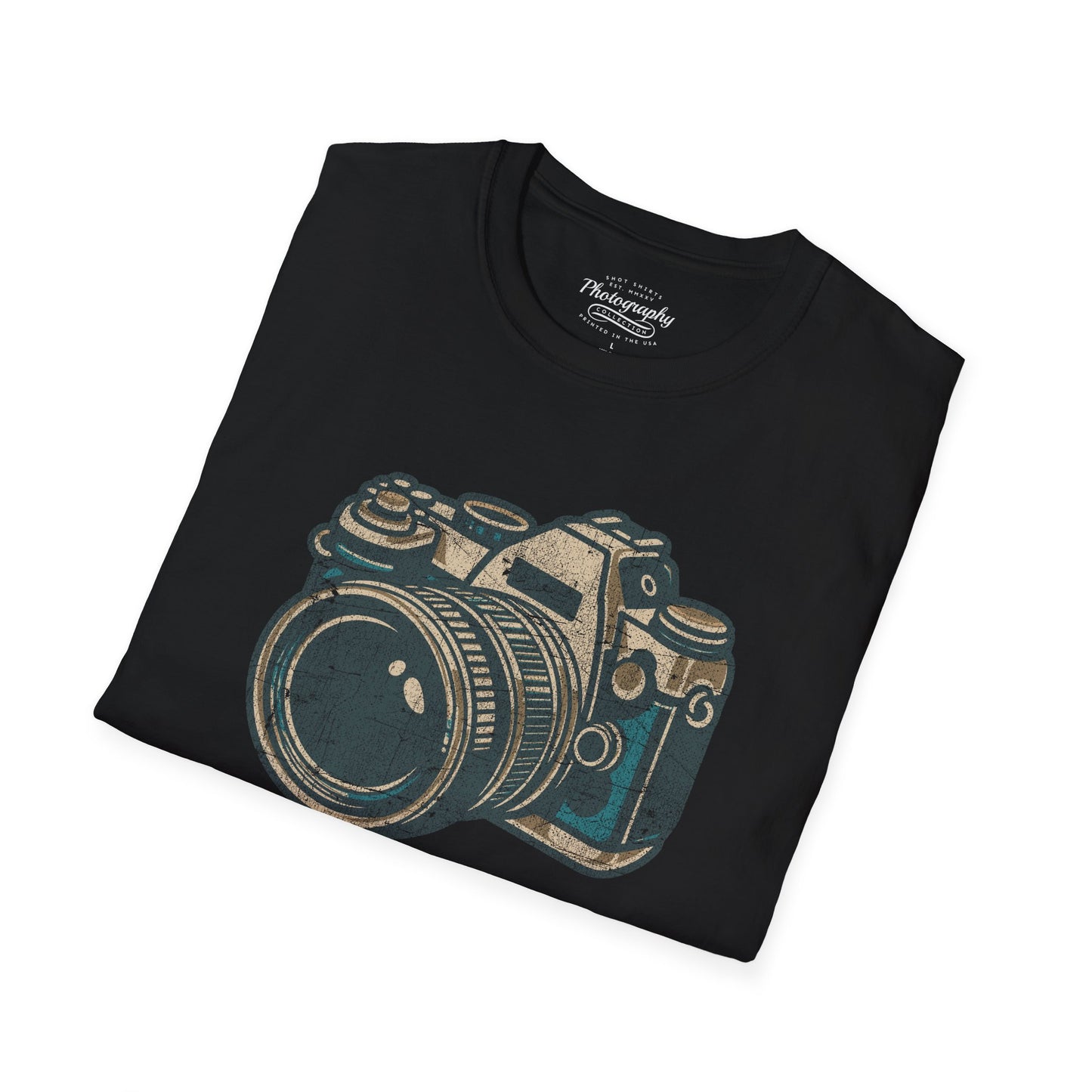 0064. Grunge Classic Photo Camera Unisex T-Shirt