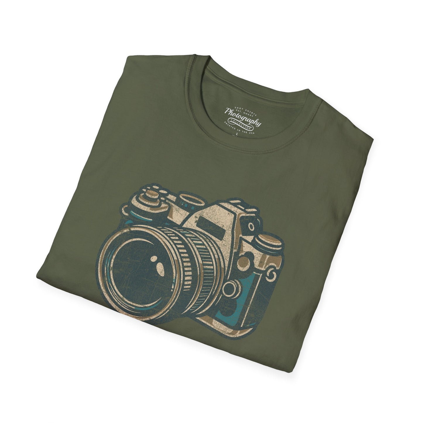 0064. Grunge Classic Photo Camera Unisex T-Shirt