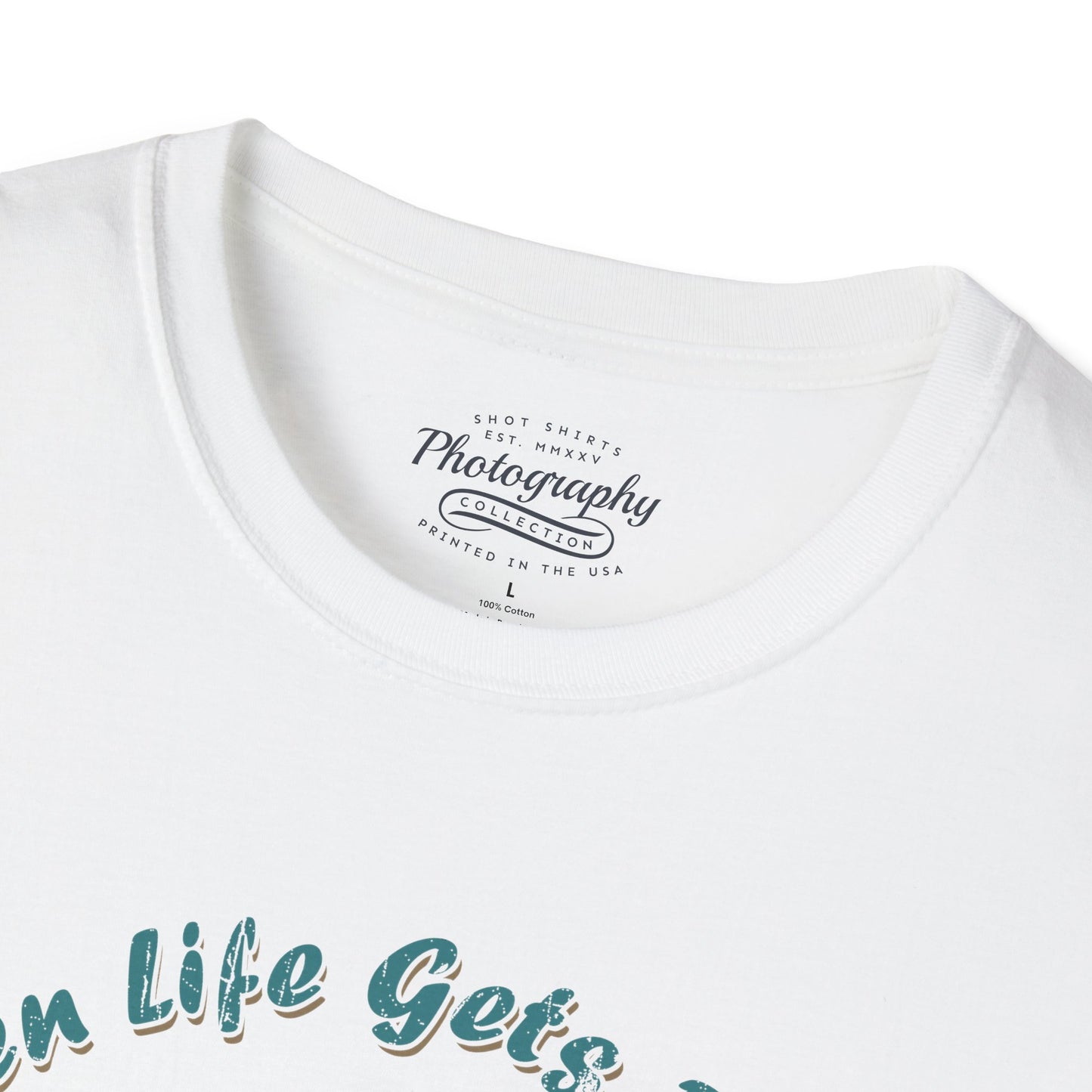 0063. When Life Gets Blurry Adjust Your Focus Retro Photo Camera Unisex T-Shirt