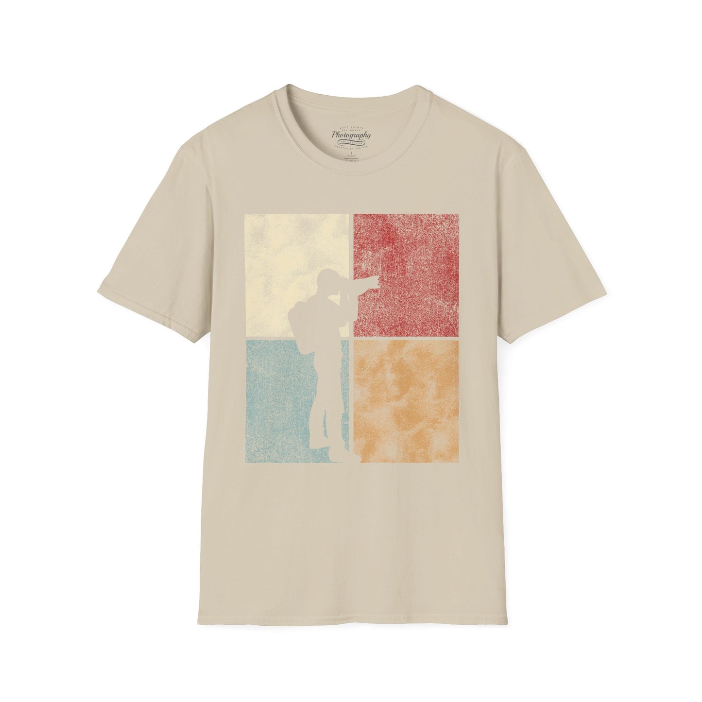 0025. Colored Silhouette Of A Photographer Unisex T-Shirt