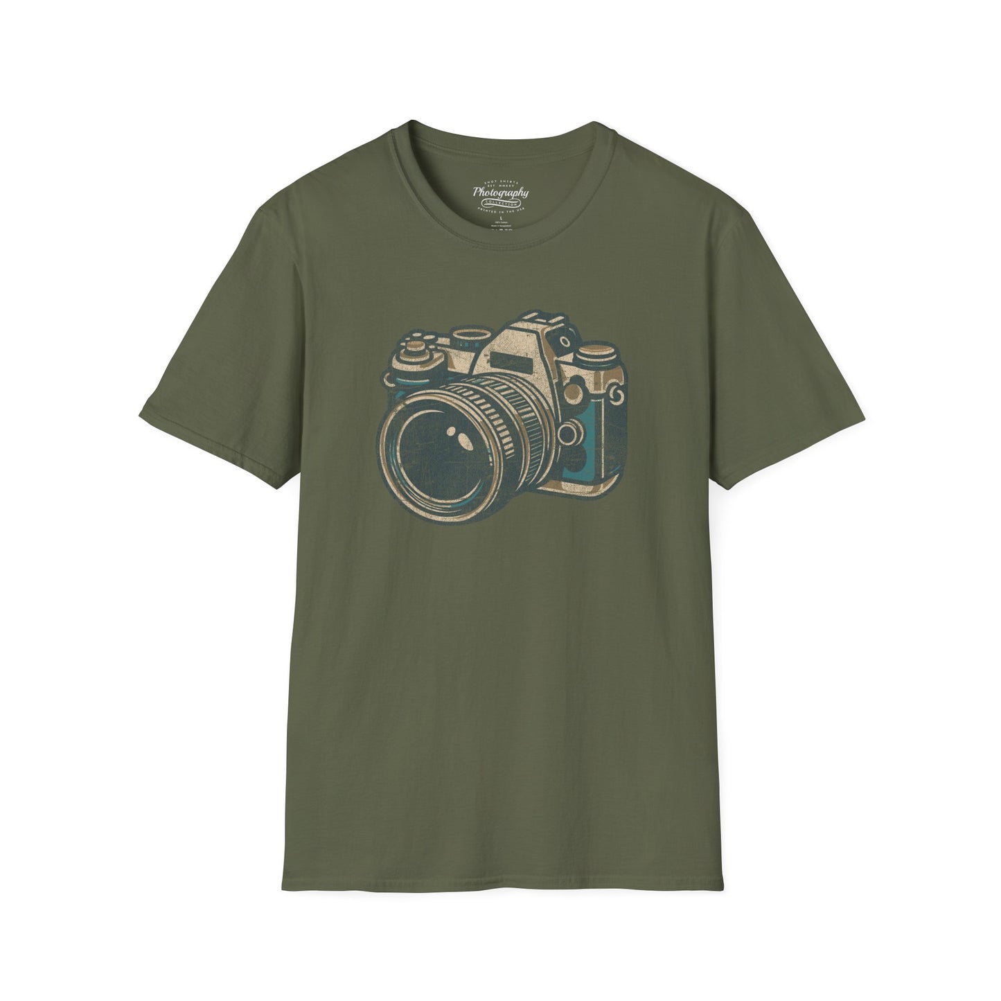 0064. Grunge Classic Photo Camera Unisex T-Shirt
