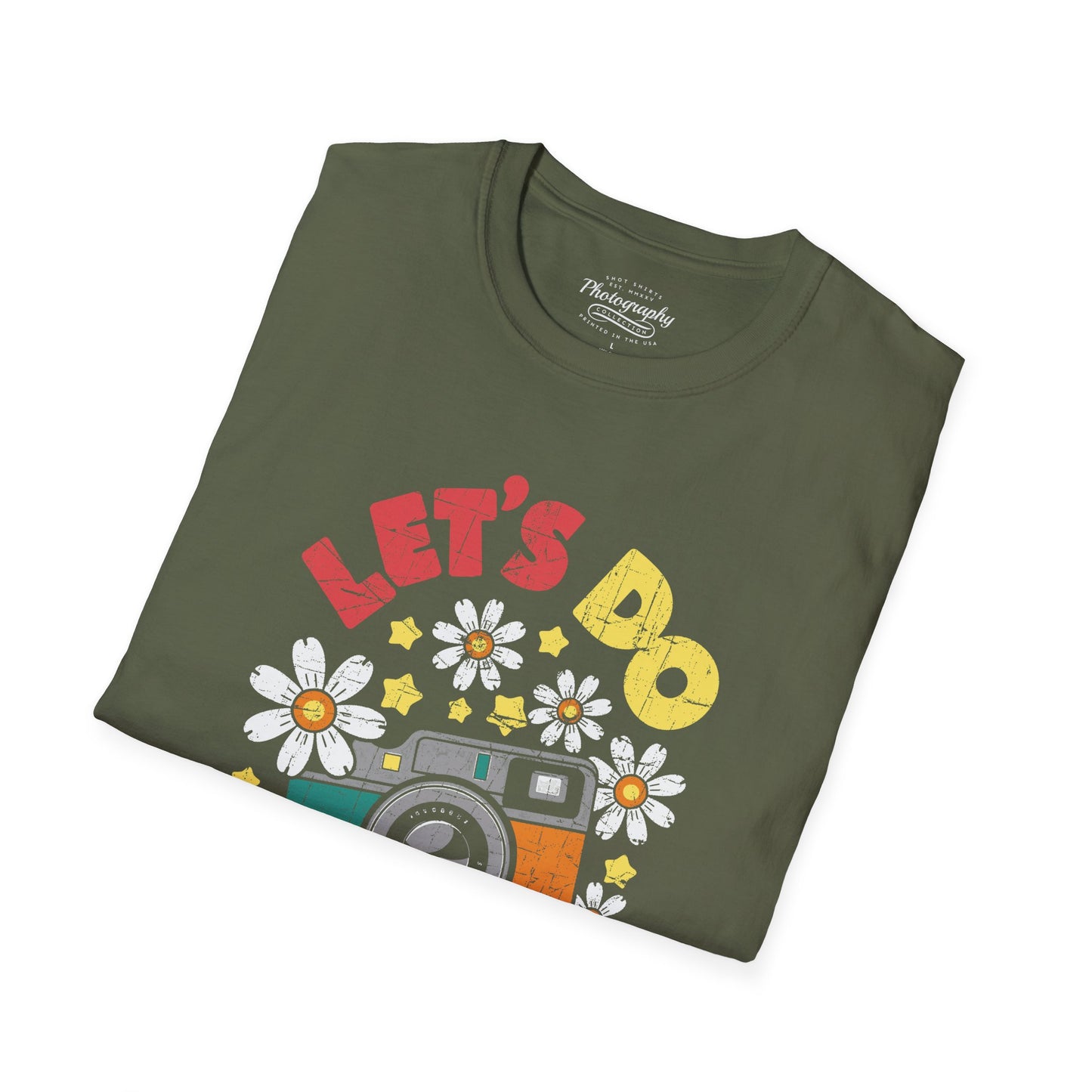 0100. Let's Do Shots Flowers Photo Camera Unisex T-Shirt