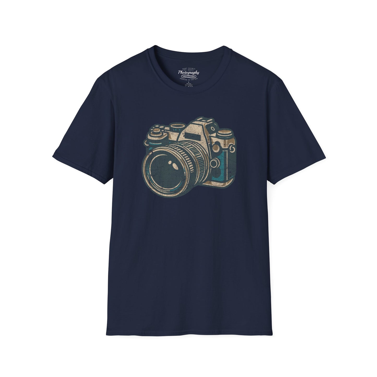 0064. Grunge Classic Photo Camera Unisex T-Shirt