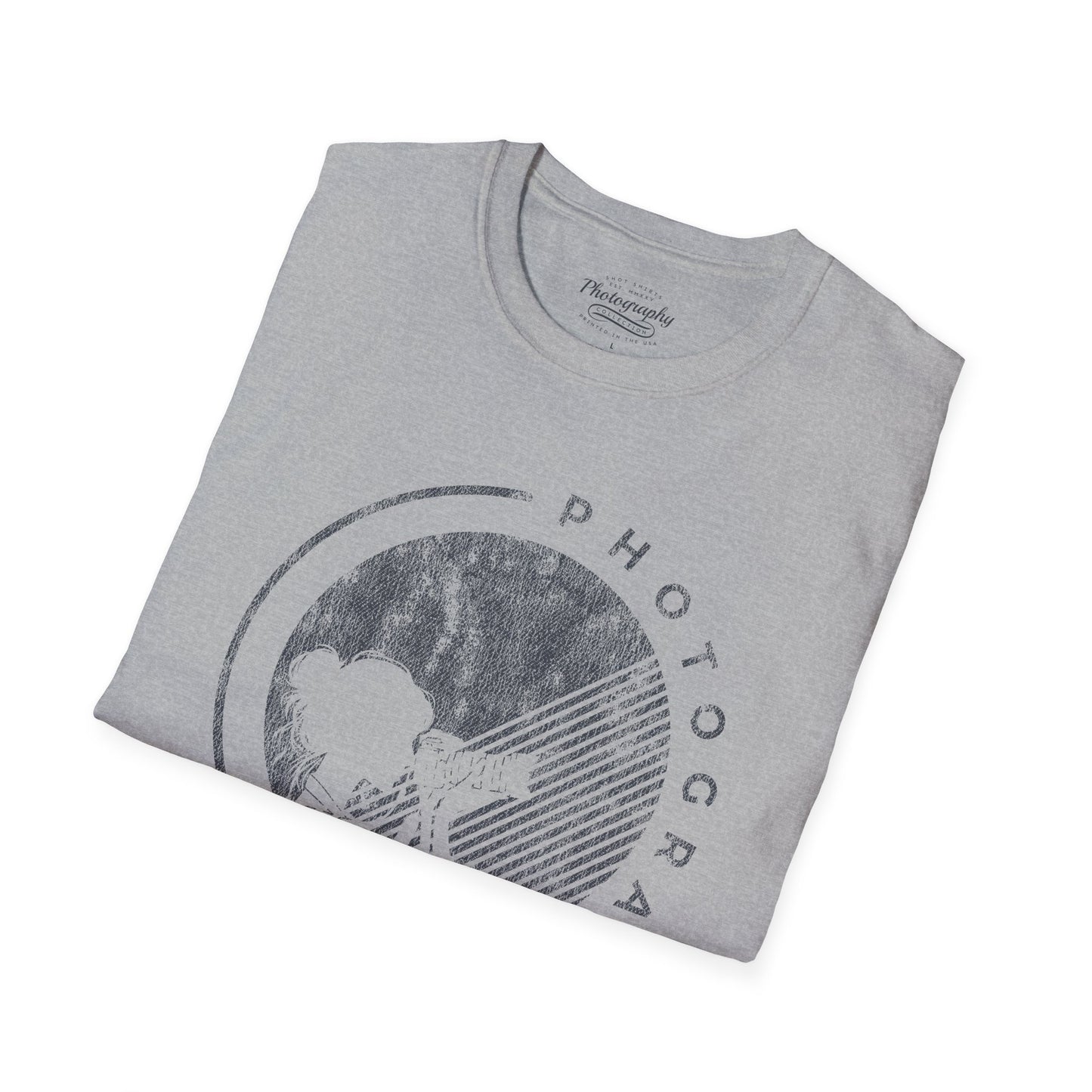 0065. Grunge Girl Photographer Silhouette Unisex T-Shirt