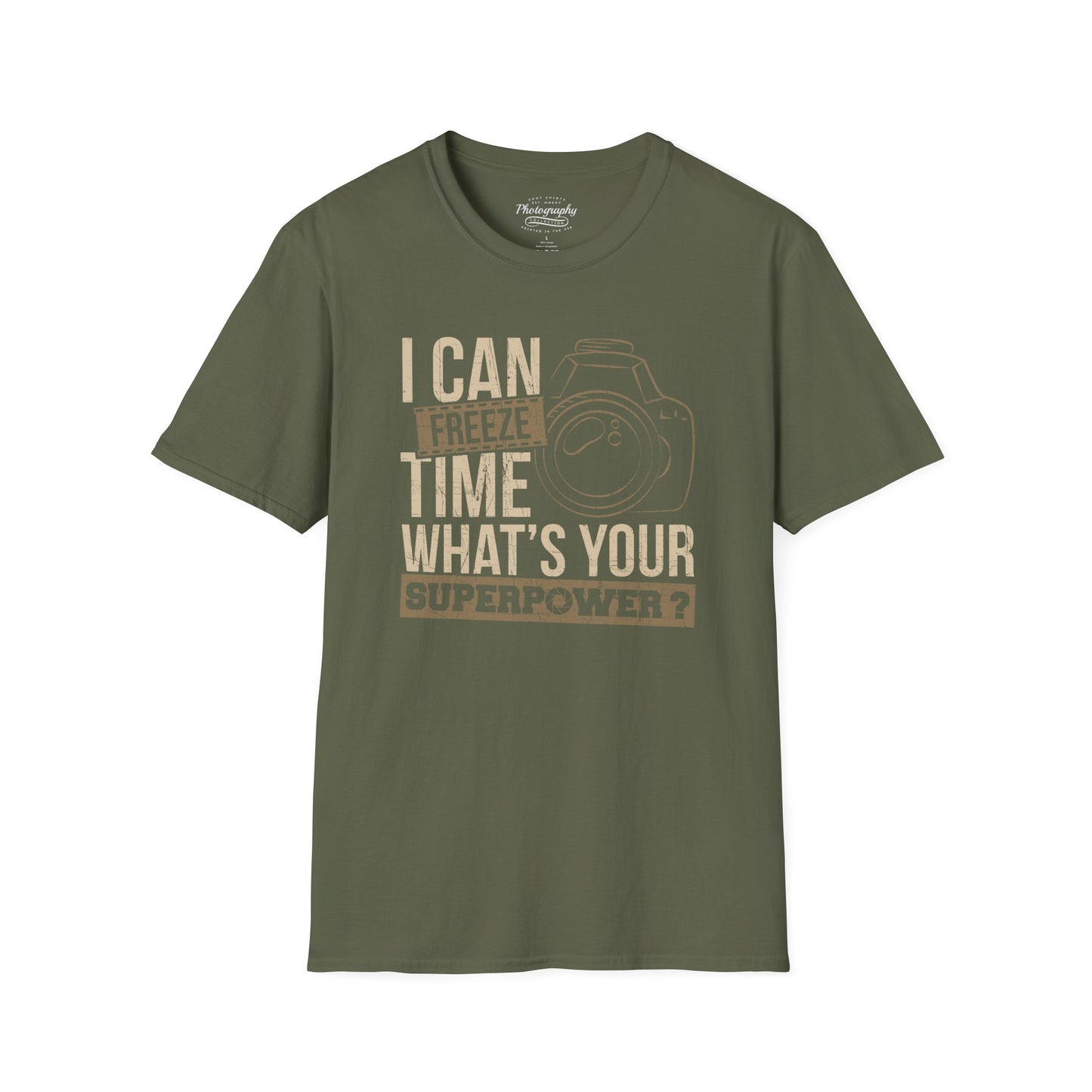 0088. I Can Freeze Time What's Your Superpower? Photo Camera Unisex T-Shirt