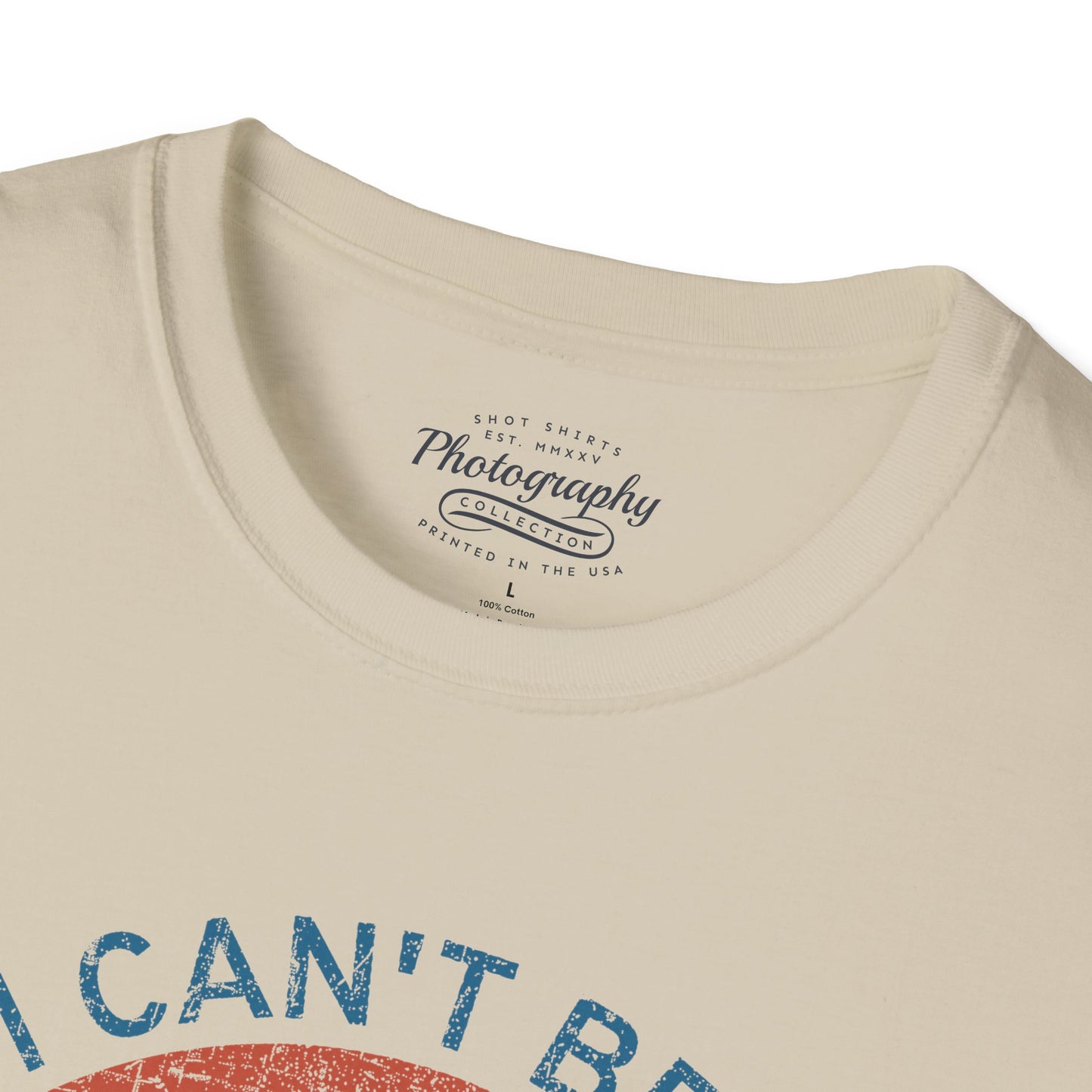 0099. If I Can't Bring My Camera I'm Not Going Retro Sunset Photo Camera Unisex T-Shirt