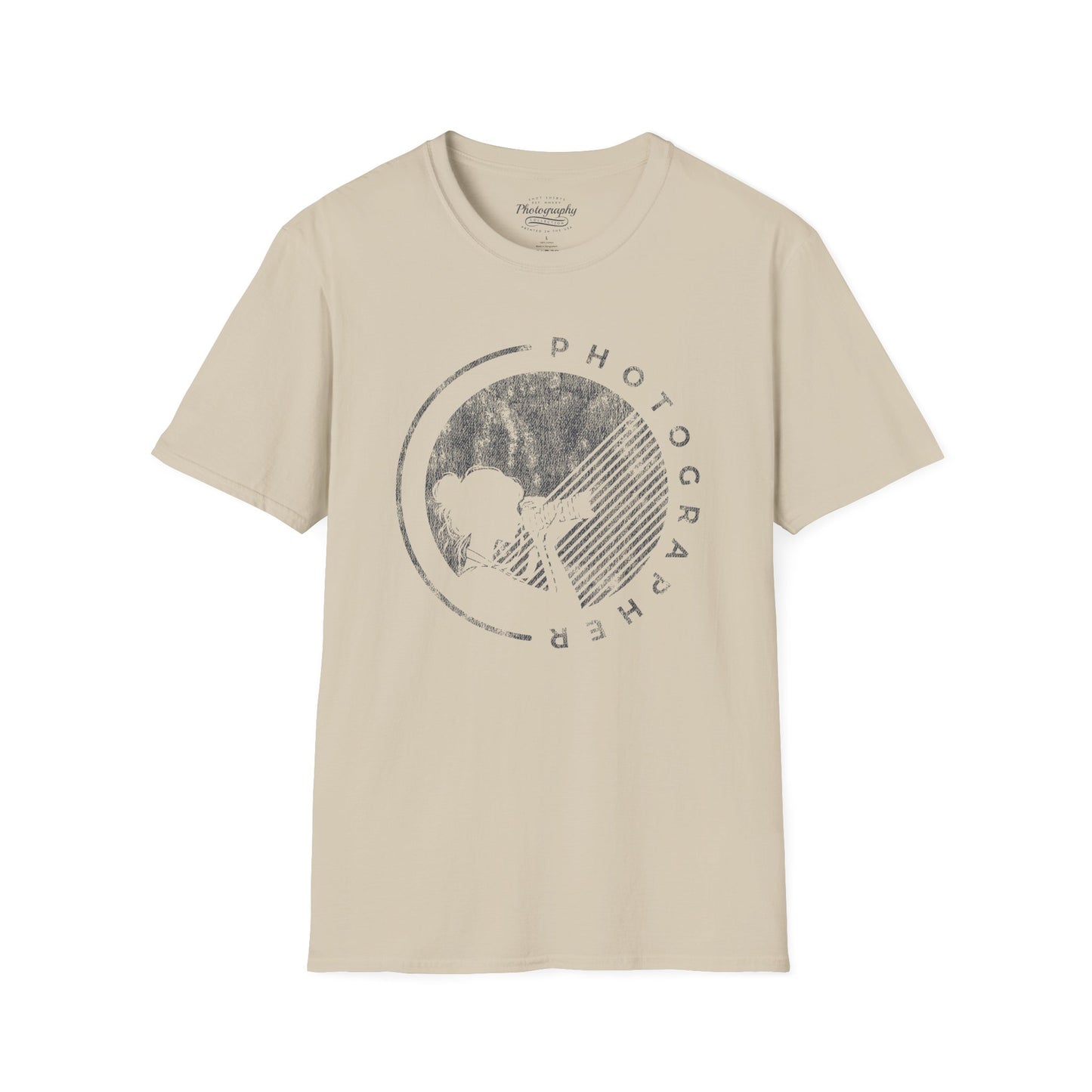 0065. Grunge Girl Photographer Silhouette Unisex T-Shirt