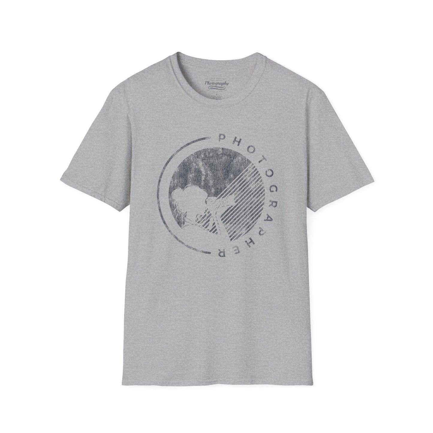0065. Grunge Girl Photographer Silhouette Unisex T-Shirt
