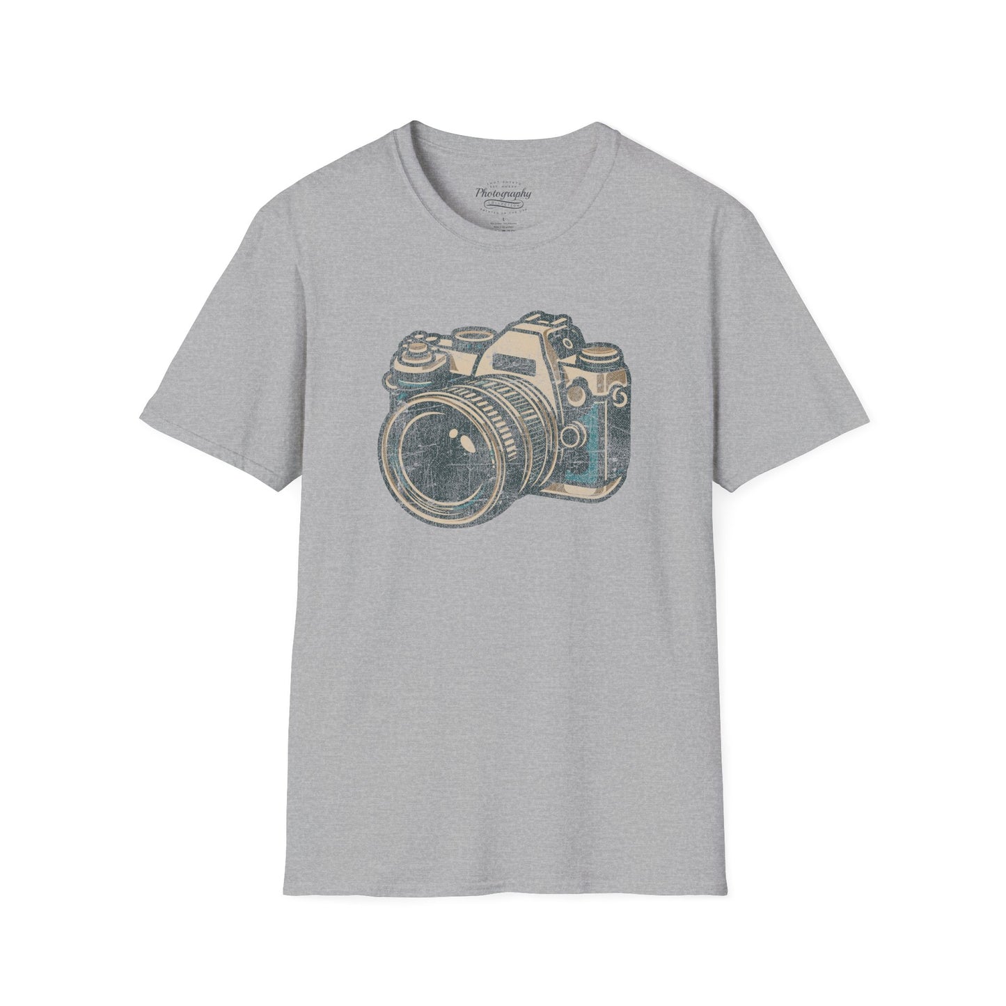 0064. Grunge Classic Photo Camera Unisex T-Shirt
