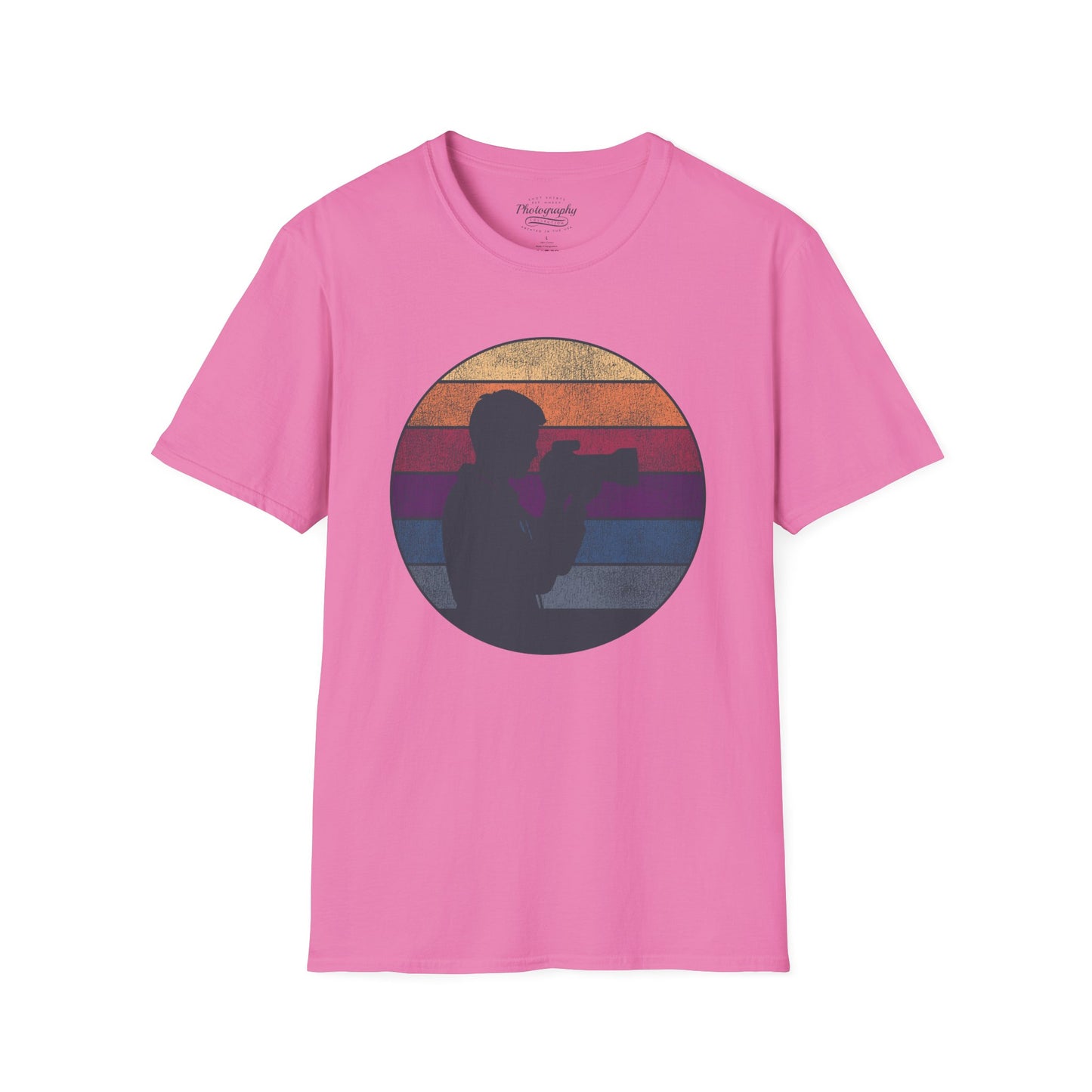 0035. Retro Sunset Silhouette Of A Photographer Unisex T-Shirt