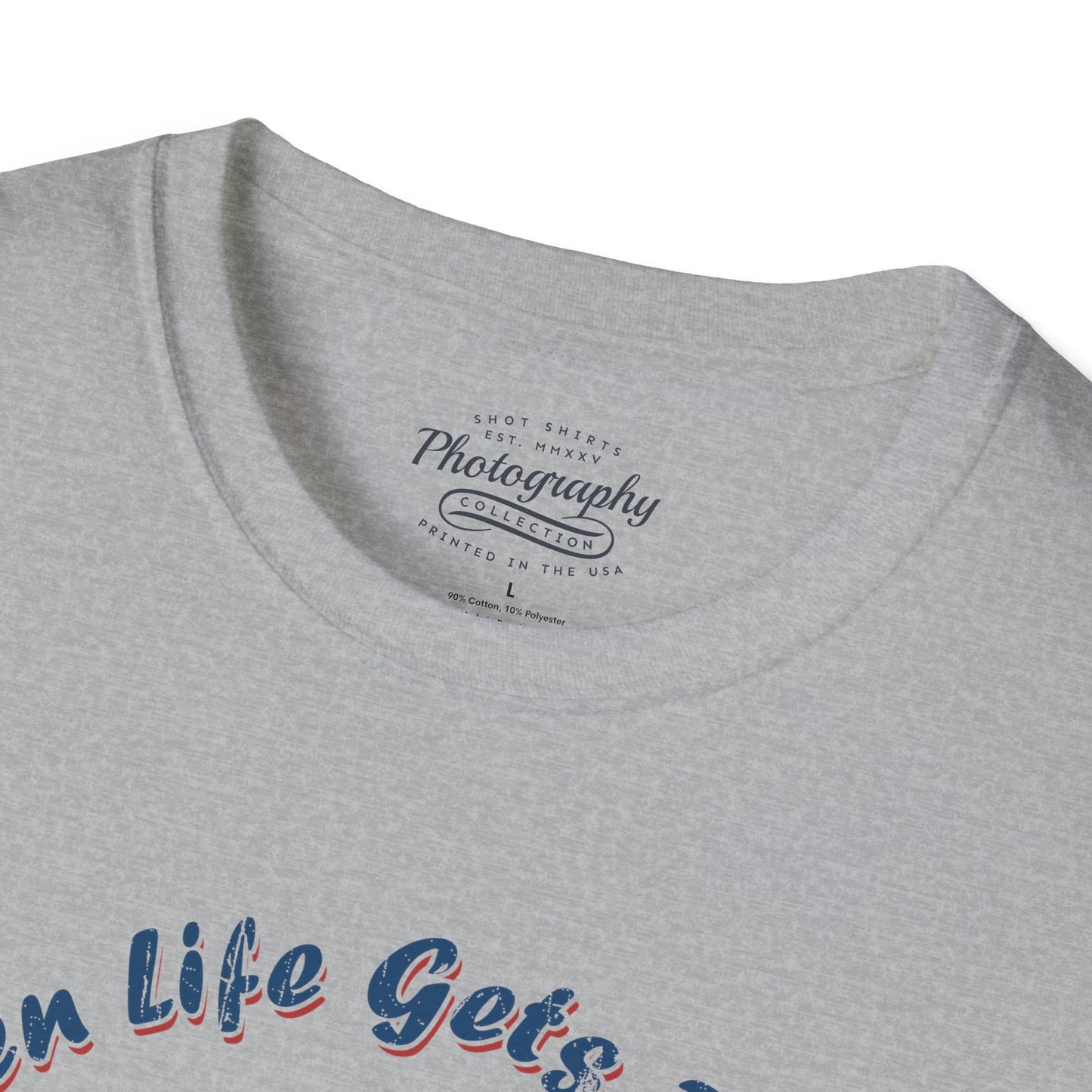 0062. When Life Gets Blurry Adjust Your Focus Retro Photo Camera Unisex T-Shirt