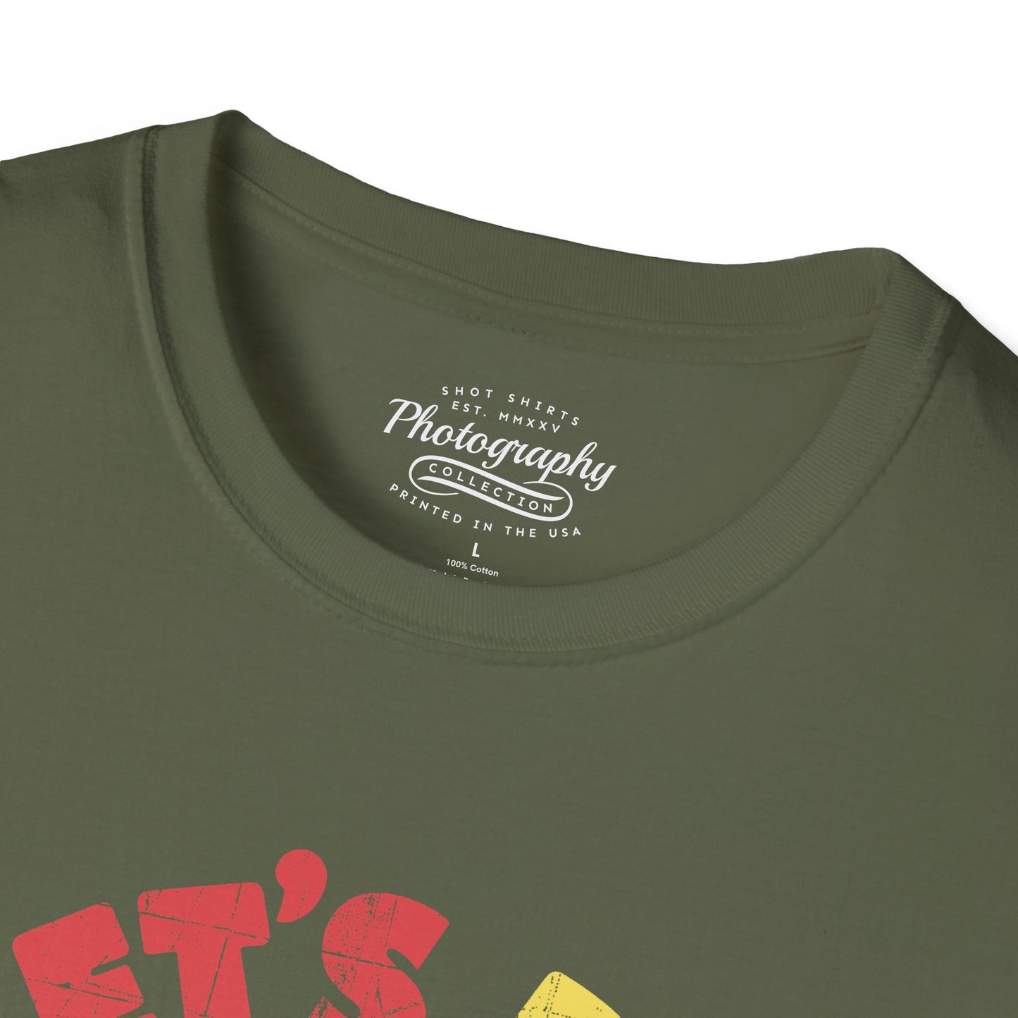 0100. Let's Do Shots Flowers Photo Camera Unisex T-Shirt