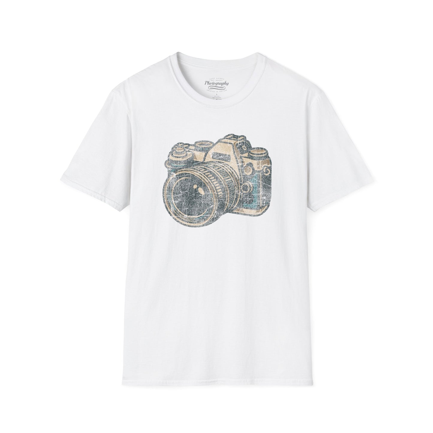 0064. Grunge Classic Photo Camera Unisex T-Shirt