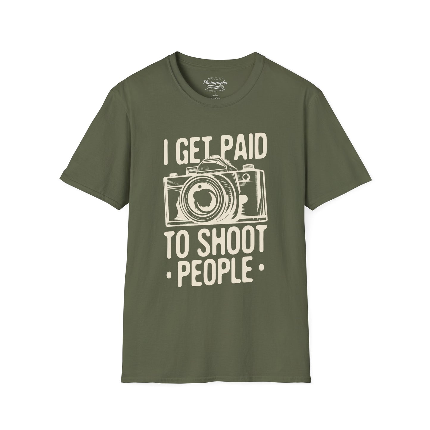0085. I Get Paid To Shoot People Grunge Photo Camera Unisex T-Shirt