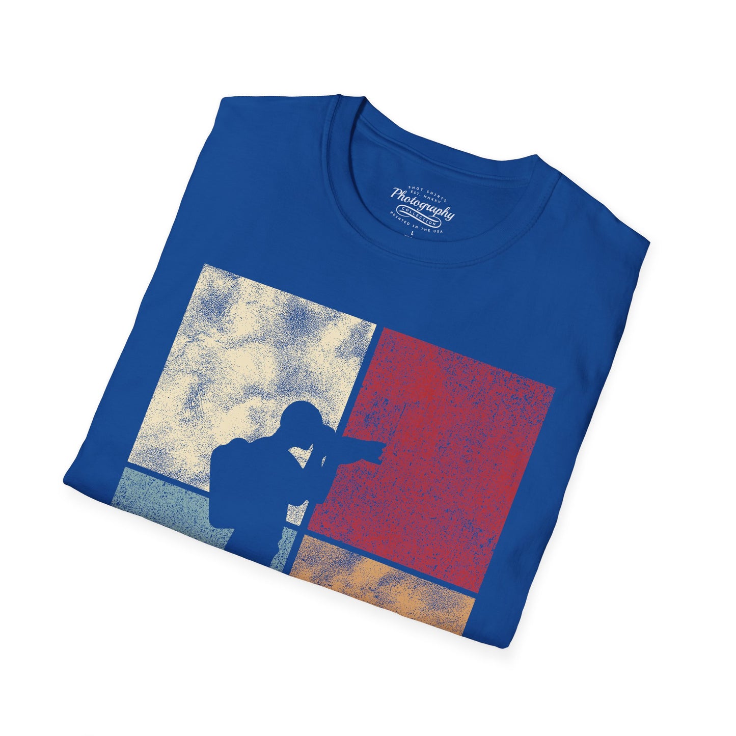 0025. Colored Silhouette Of A Photographer Unisex T-Shirt