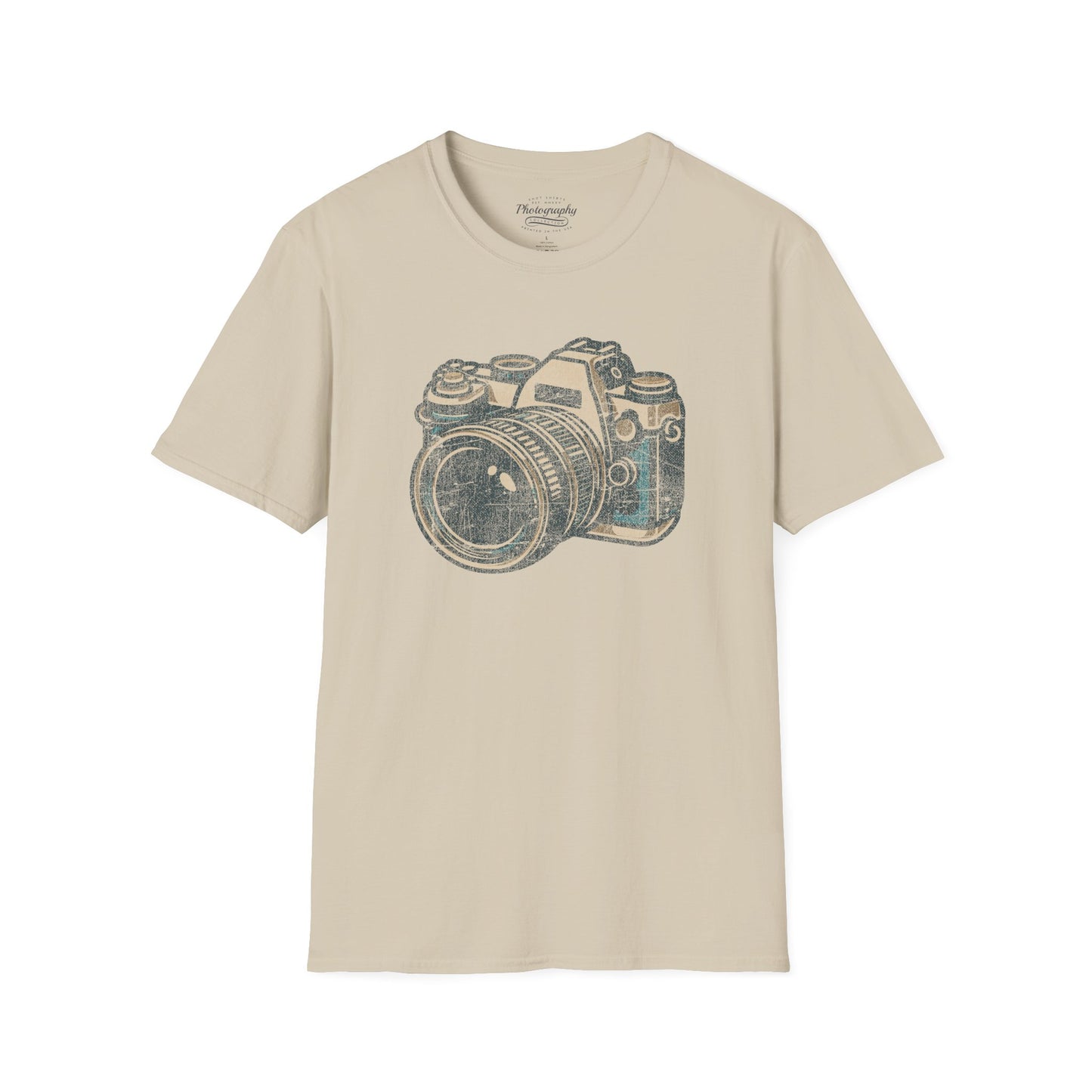 0064. Grunge Classic Photo Camera Unisex T-Shirt