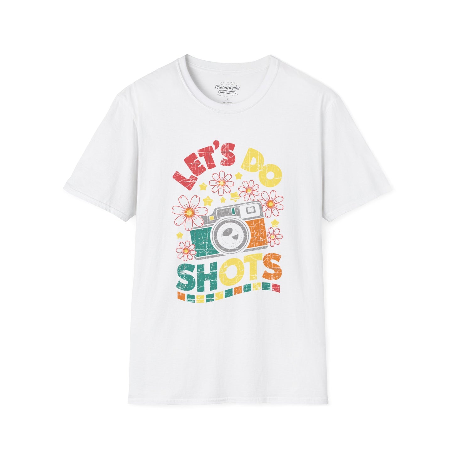 0100. Let's Do Shots Flowers Photo Camera Unisex T-Shirt