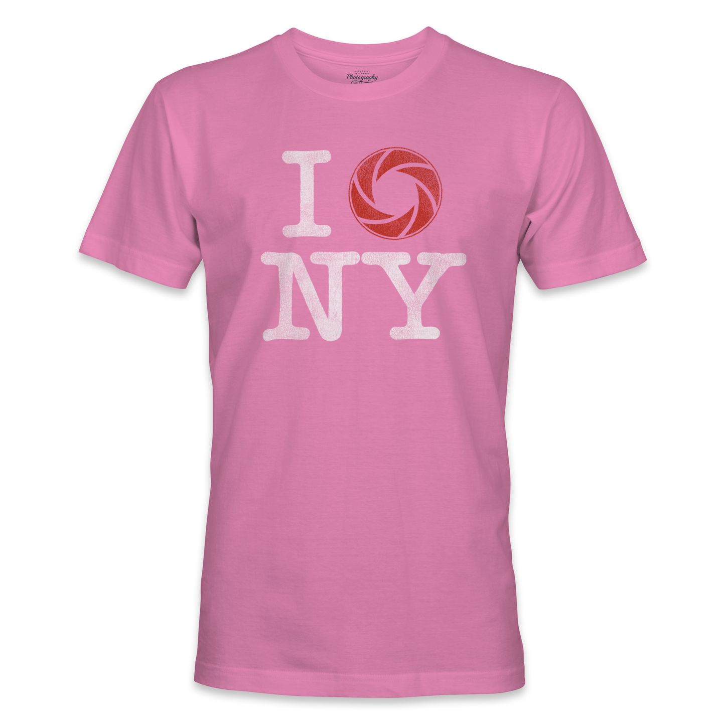 Azalea t-shirt with 'I shoot NY' design on a white background