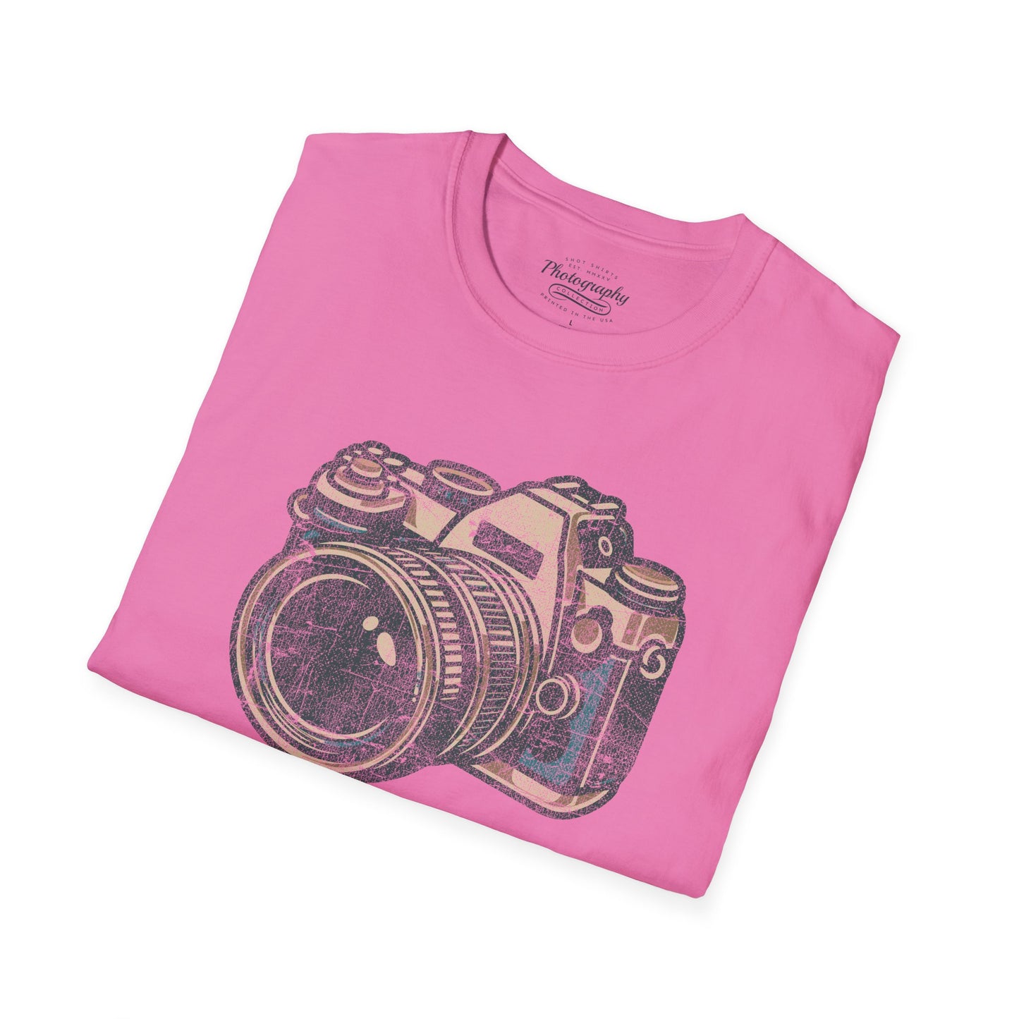 0064. Grunge Classic Photo Camera Unisex T-Shirt