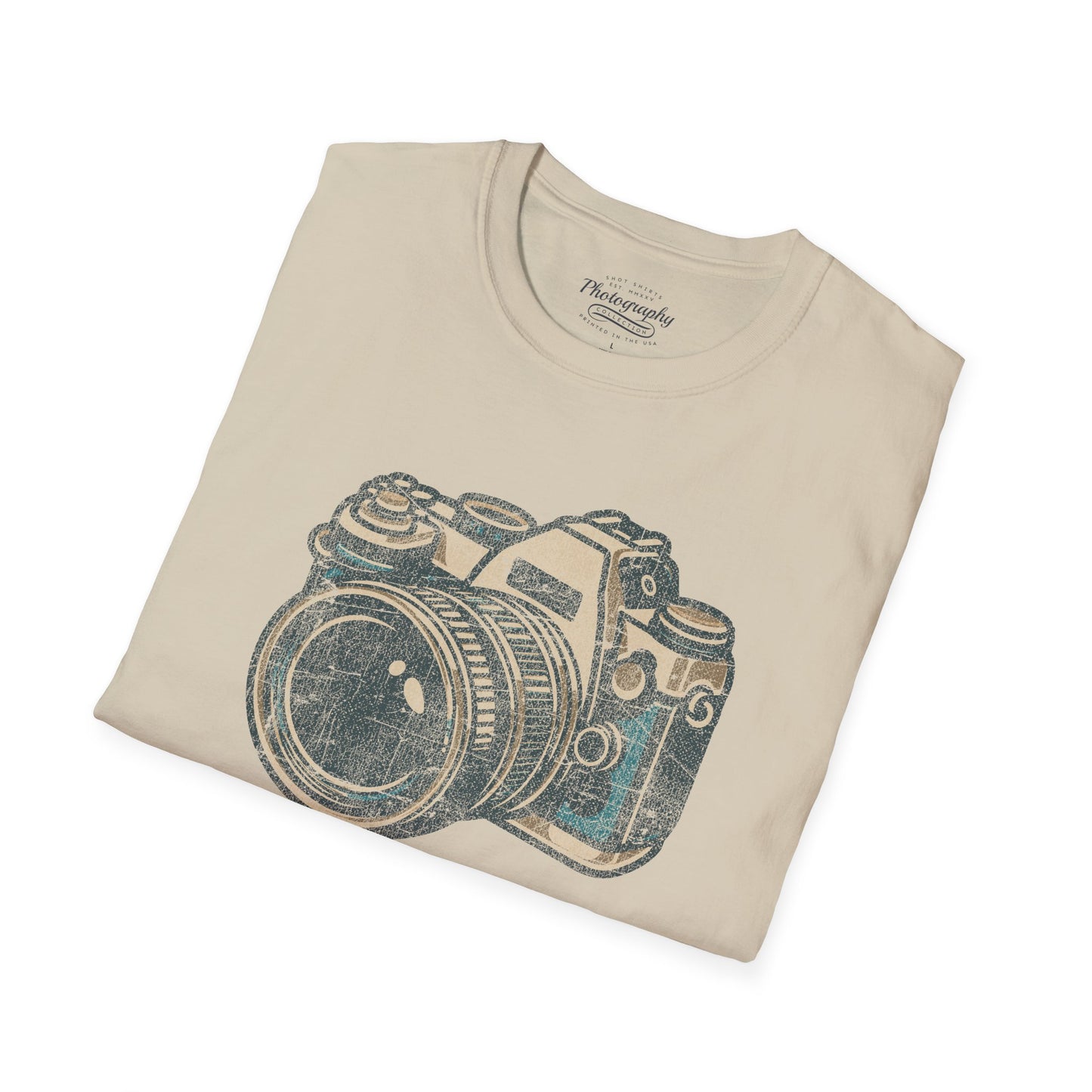 0064. Grunge Classic Photo Camera Unisex T-Shirt