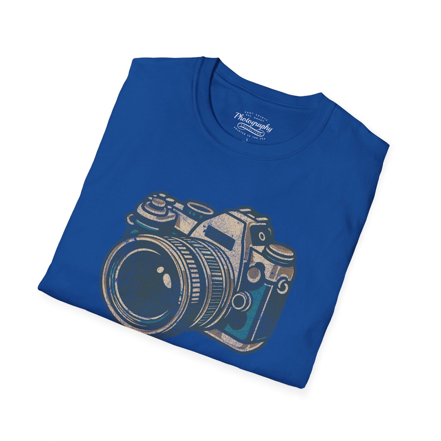 0064. Grunge Classic Photo Camera Unisex T-Shirt
