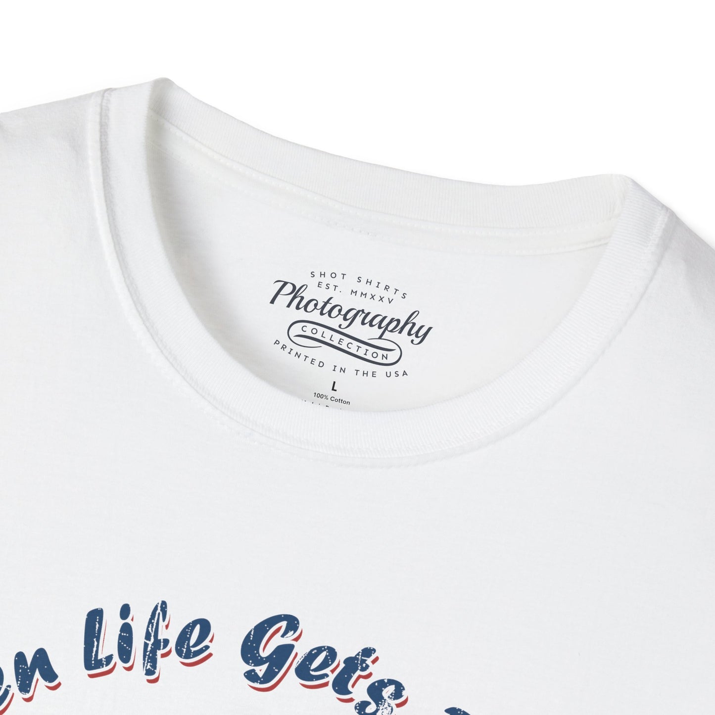 0062. When Life Gets Blurry Adjust Your Focus Retro Photo Camera Unisex T-Shirt