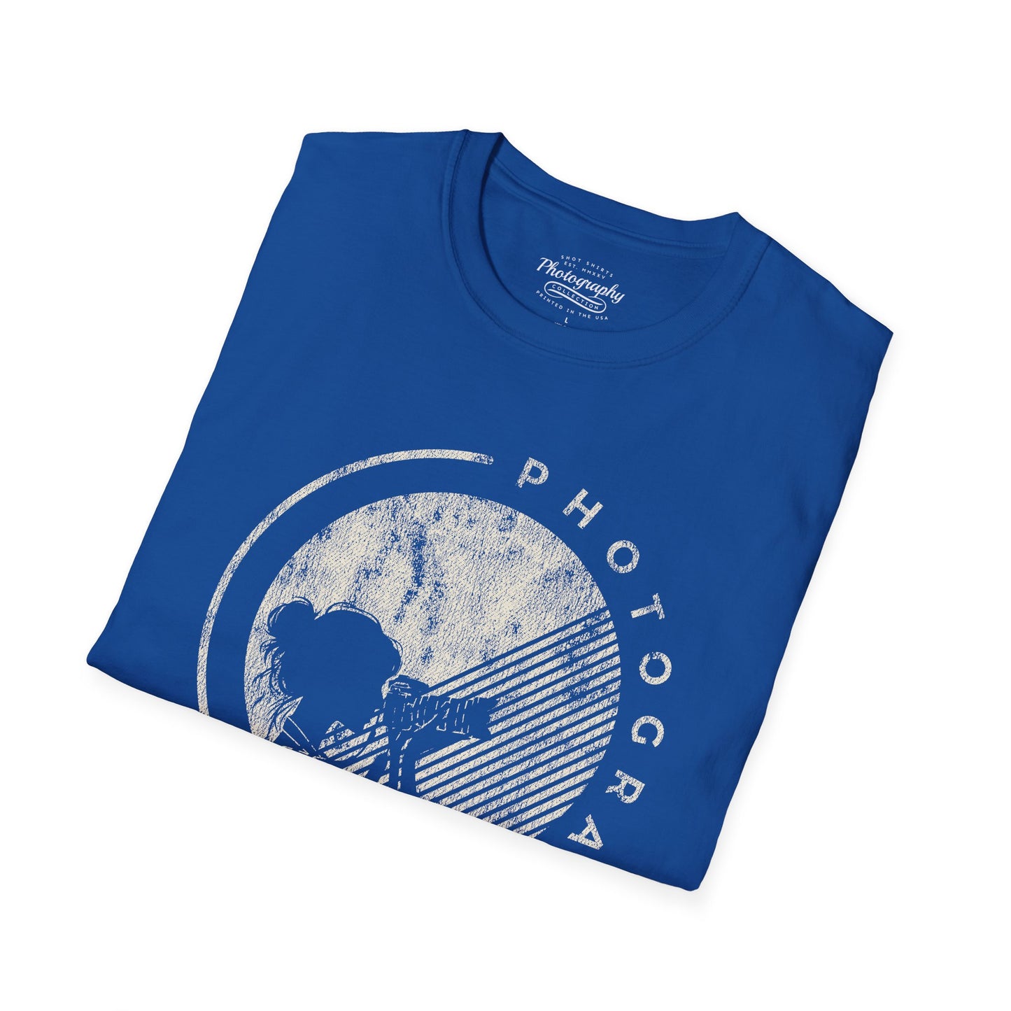 0065. Grunge Girl Photographer Silhouette Unisex T-Shirt