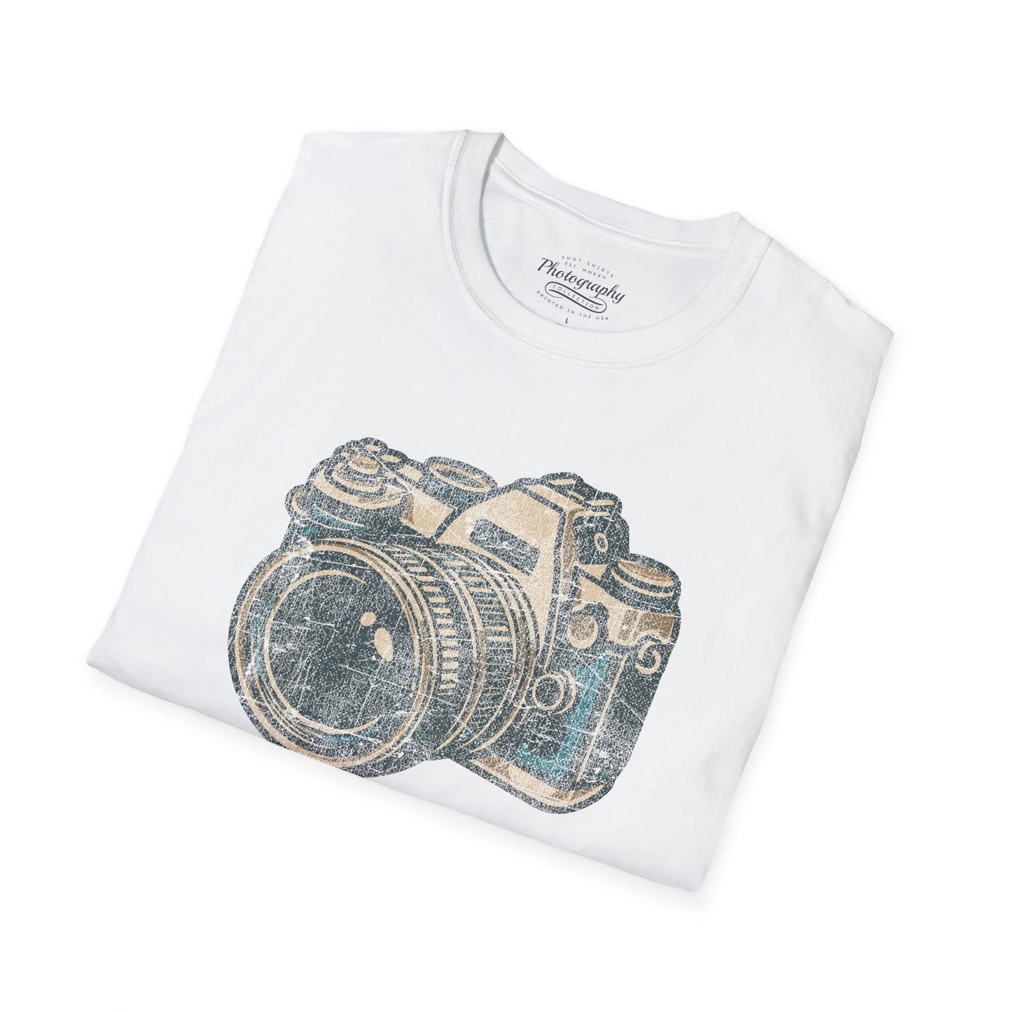 0064. Grunge Classic Photo Camera Unisex T-Shirt